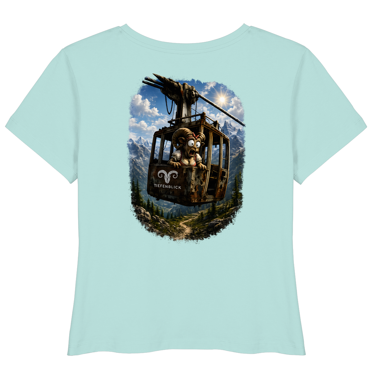 Tiefenblick Adrenalin Gondel Fun - Womens Organic Lightweight T-Shirt