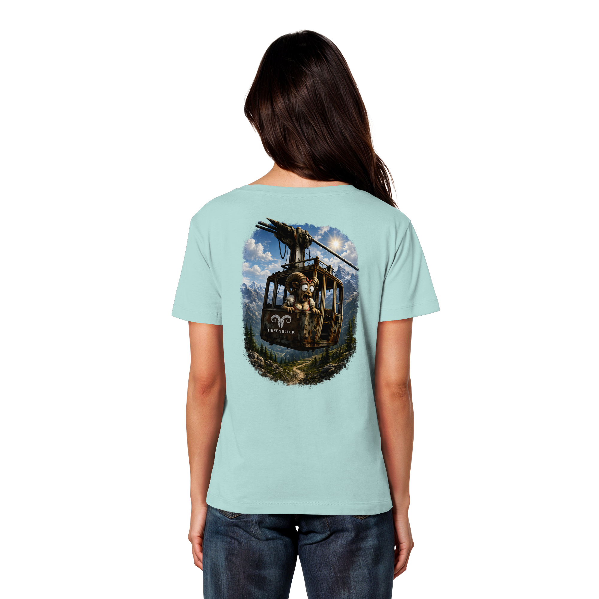 Tiefenblick Gondel Adrenalin Fun - Womens Organic Lightweight T-Shirt