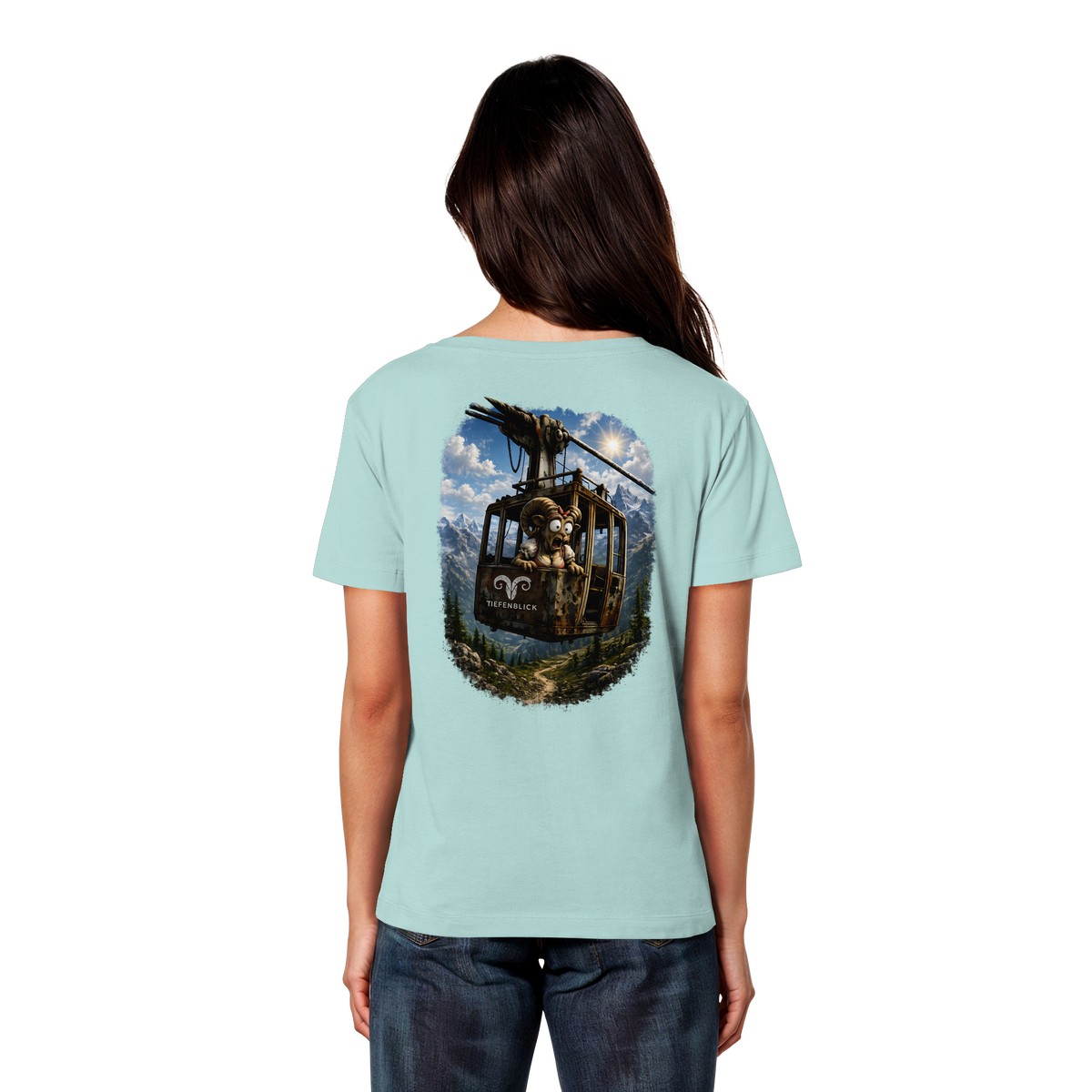 Tiefenblick Adrenalin Gondel Fun - Womens Organic Lightweight T-Shirt