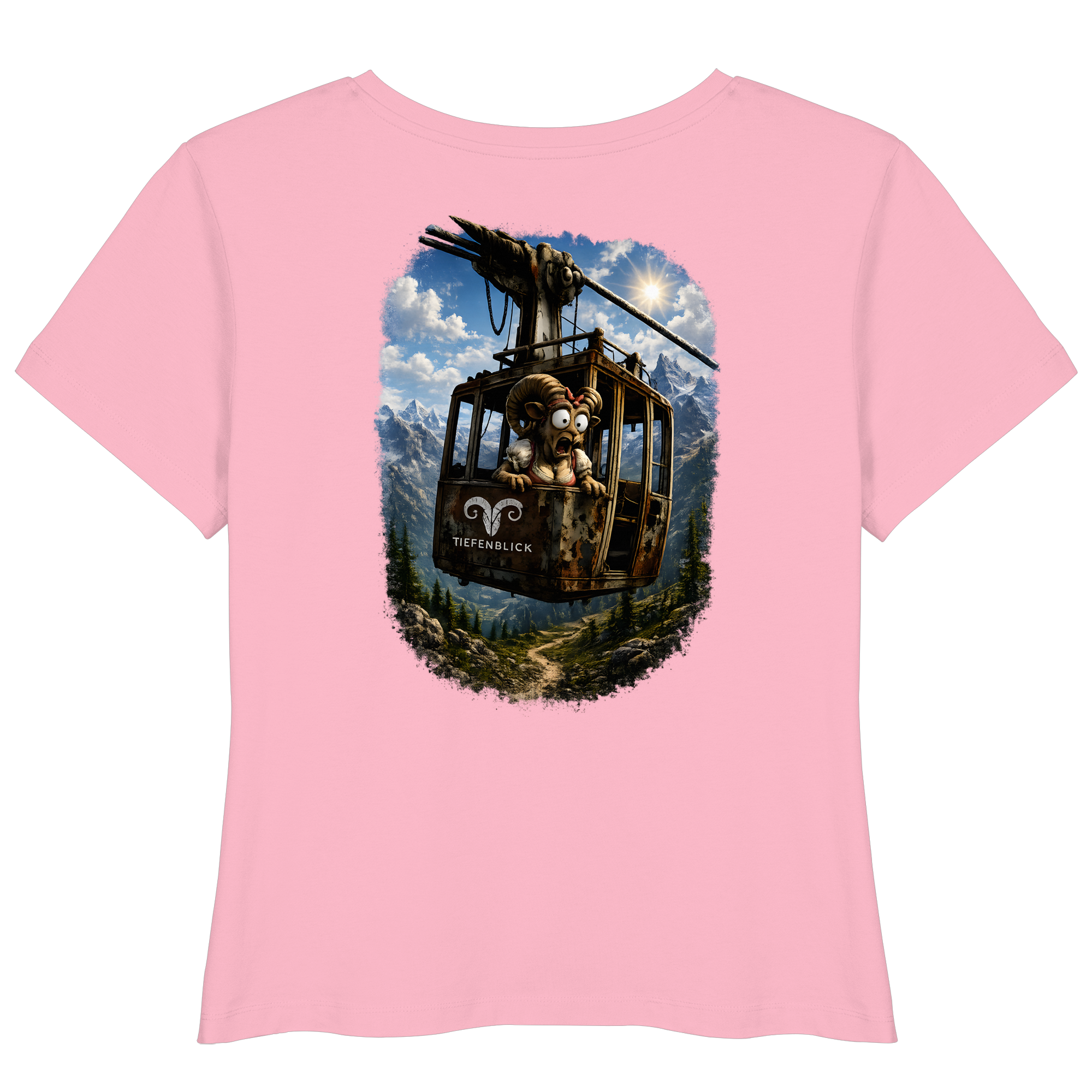 Tiefenblick Gondel Adrenalin Fun - Womens Organic Lightweight T-Shirt