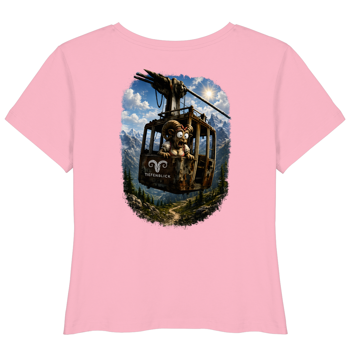Tiefenblick Adrenalin Gondel Fun - Womens Organic Lightweight T-Shirt