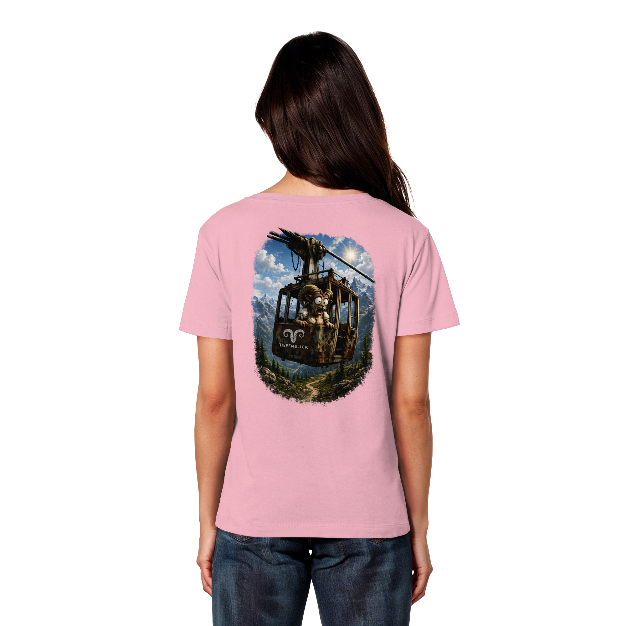 Tiefenblick Gondel Adrenalin Fun - Womens Organic Lightweight T-Shirt