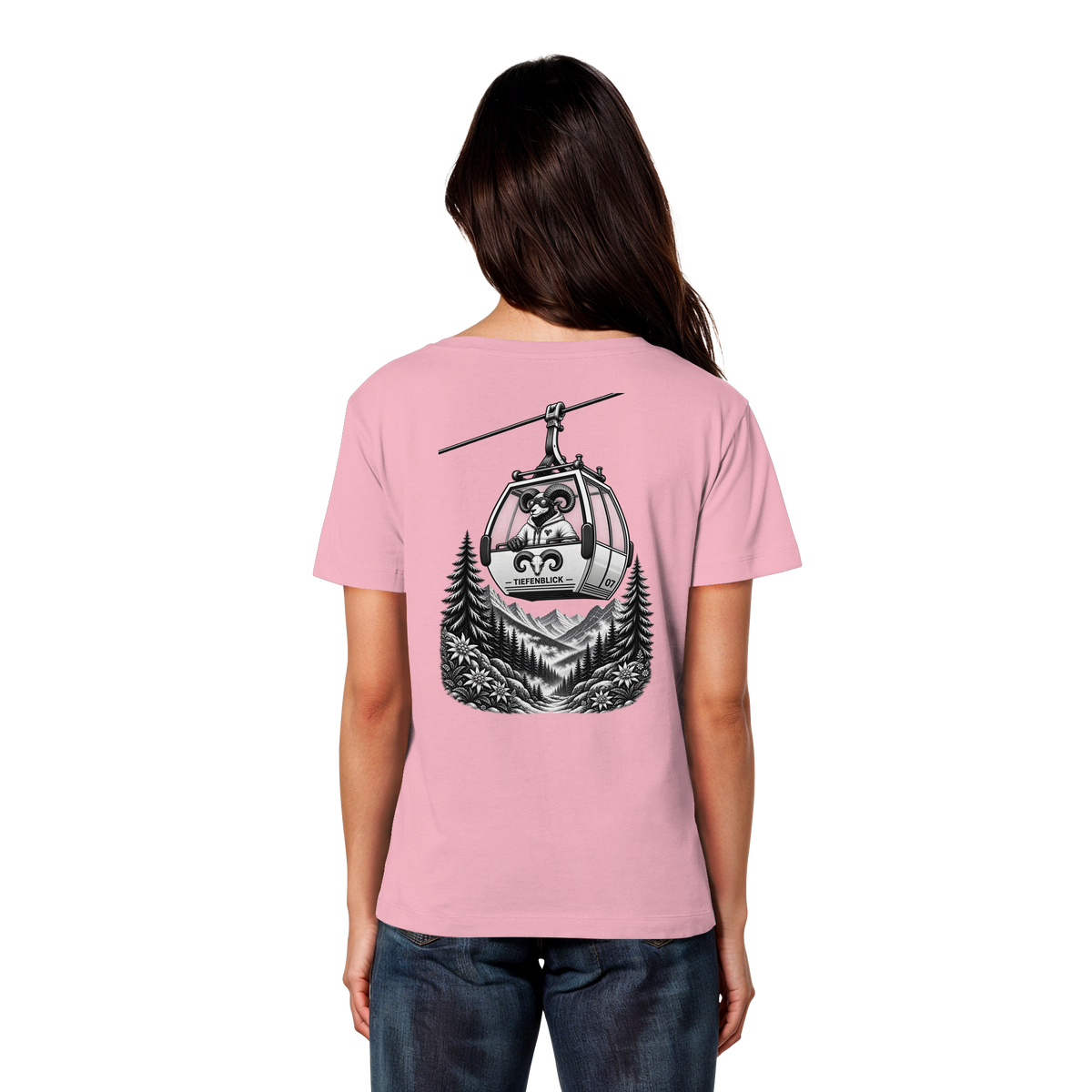Tiefenblick Gondel Fun  - Womens Organic Lightweight T-Shirt