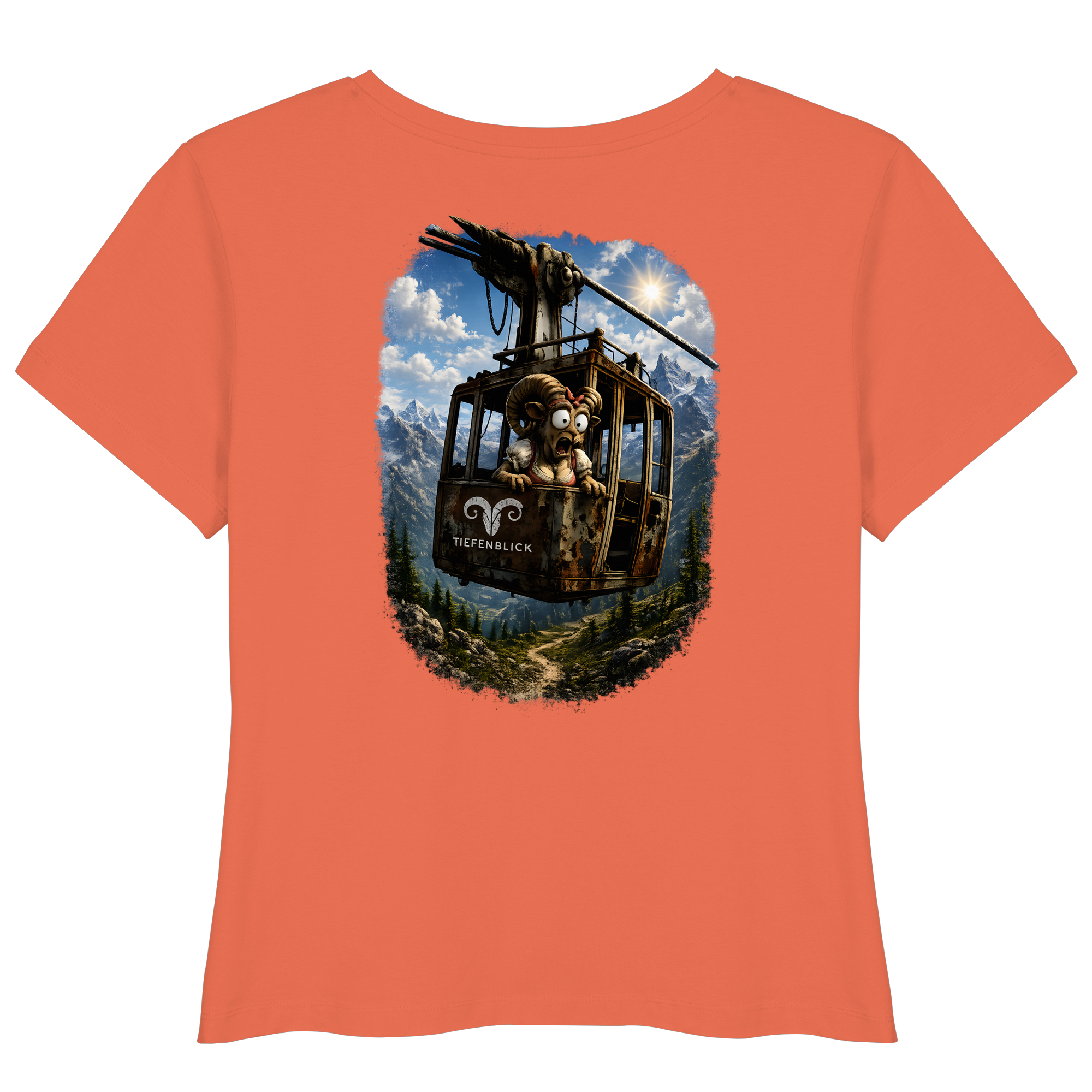 Tiefenblick Gondel Adrenalin Fun - Womens Organic Lightweight T-Shirt