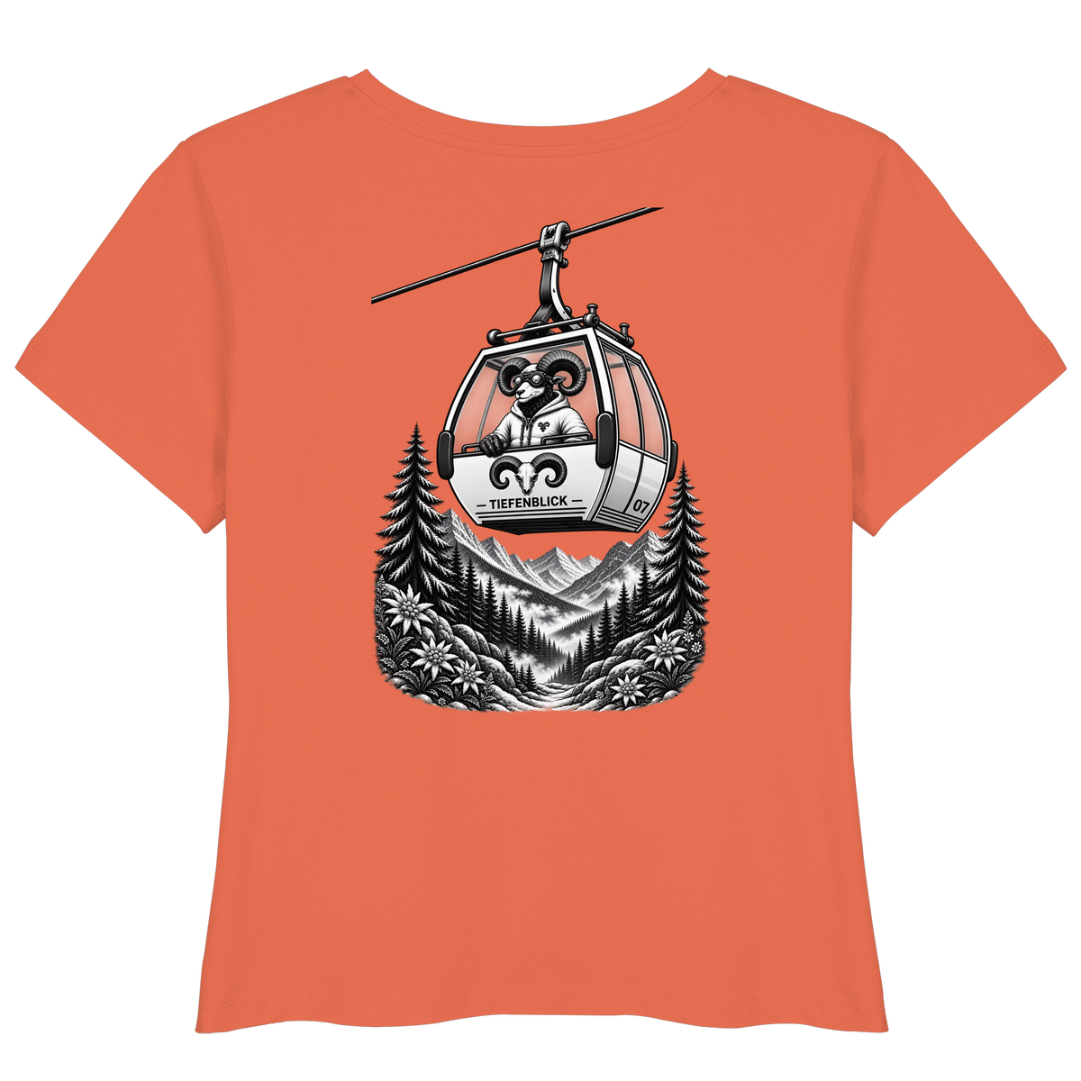 Tiefenblick Gondel Fun  - Womens Organic Lightweight T-Shirt
