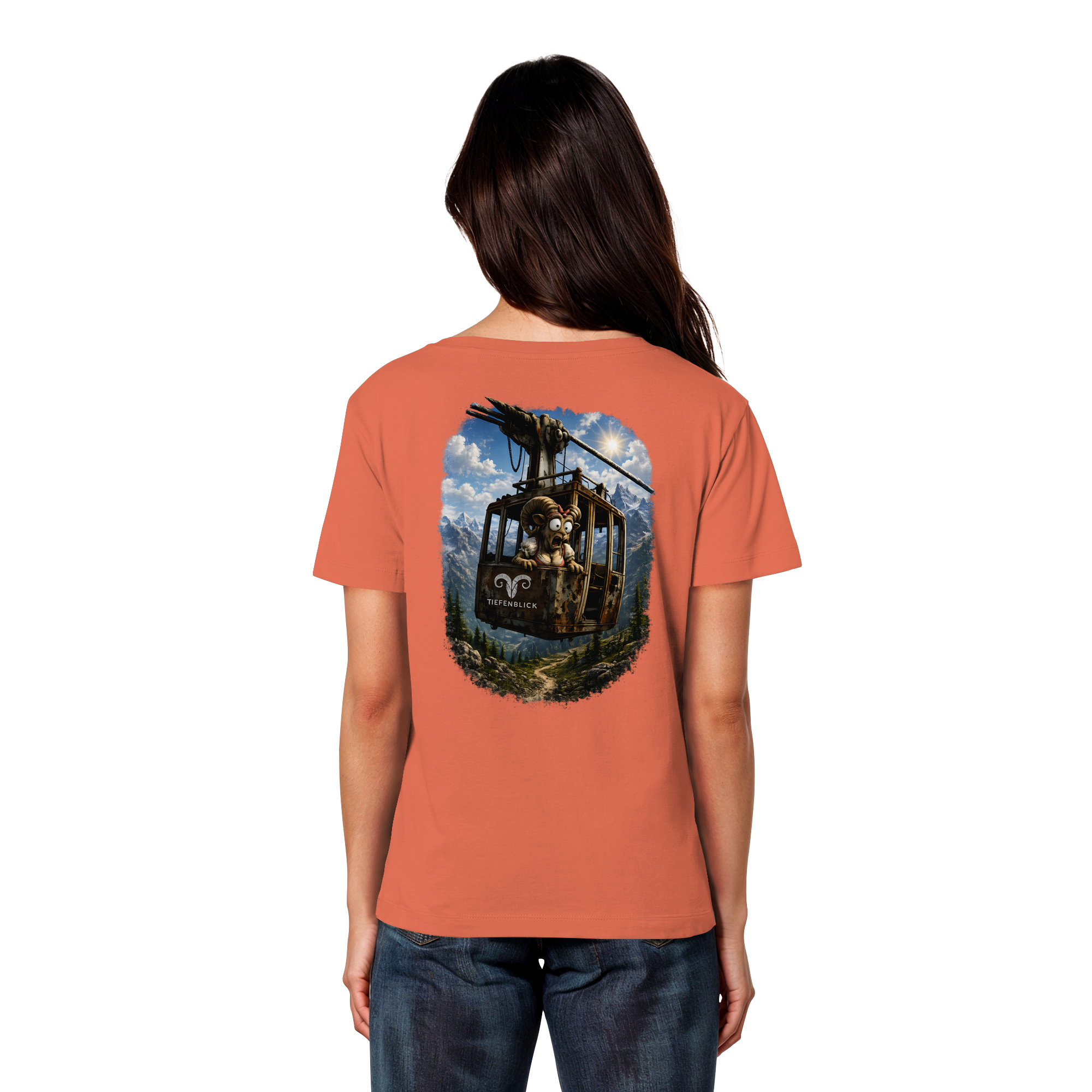 Tiefenblick Gondel Adrenalin Fun - Womens Organic Lightweight T-Shirt