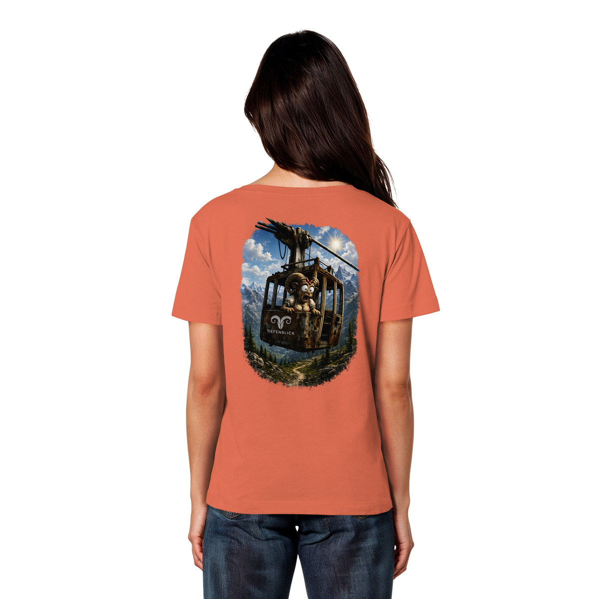 Tiefenblick Adrenalin Gondel Fun - Womens Organic Lightweight T-Shirt