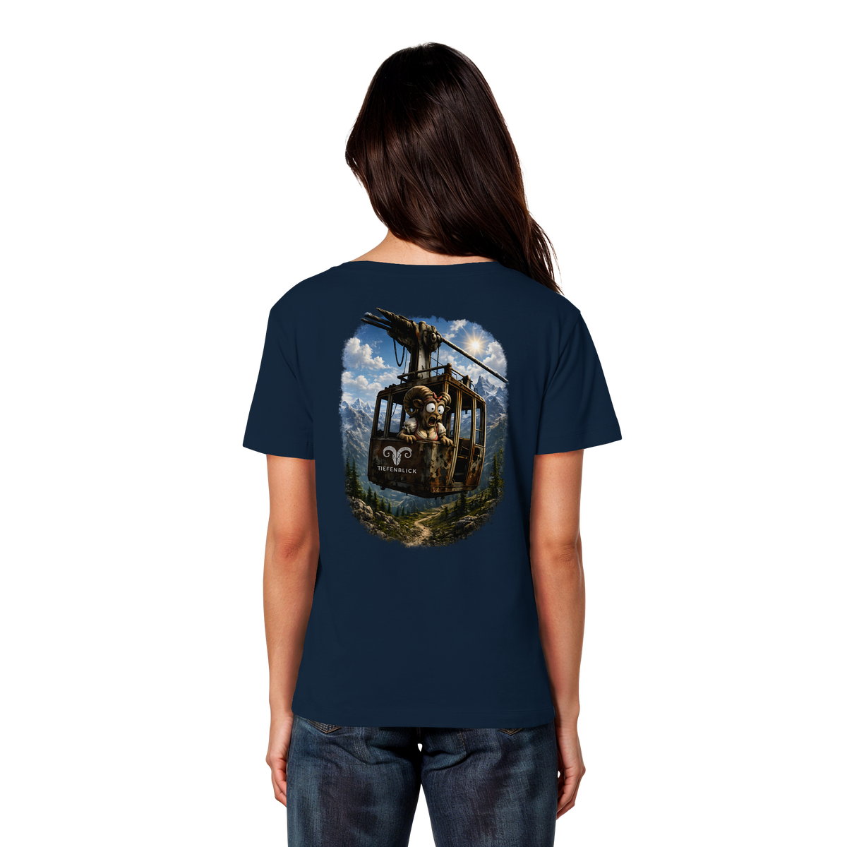 Tiefenblick Adrenalin Gondel Fun - Womens Organic Lightweight T-Shirt