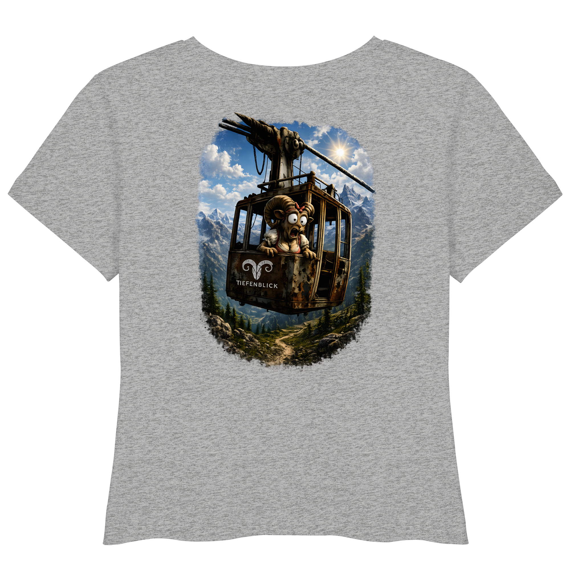 Tiefenblick Gondel Adrenalin Fun - Womens Organic Lightweight T-Shirt