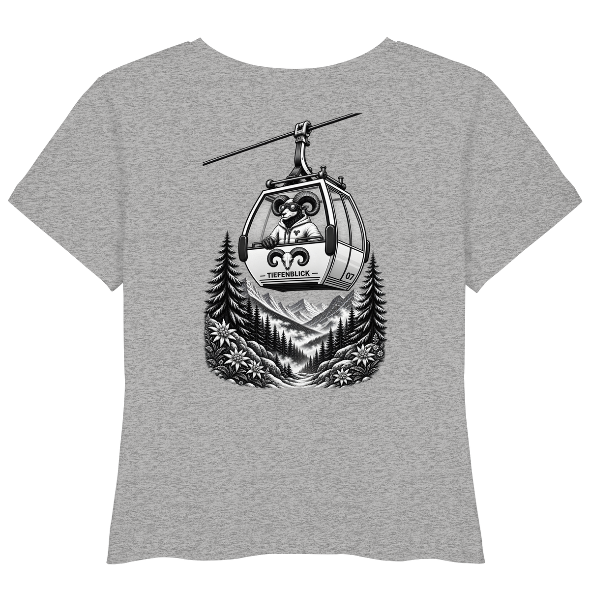 Tiefenblick Gondel Fun  - Womens Organic Lightweight T-Shirt