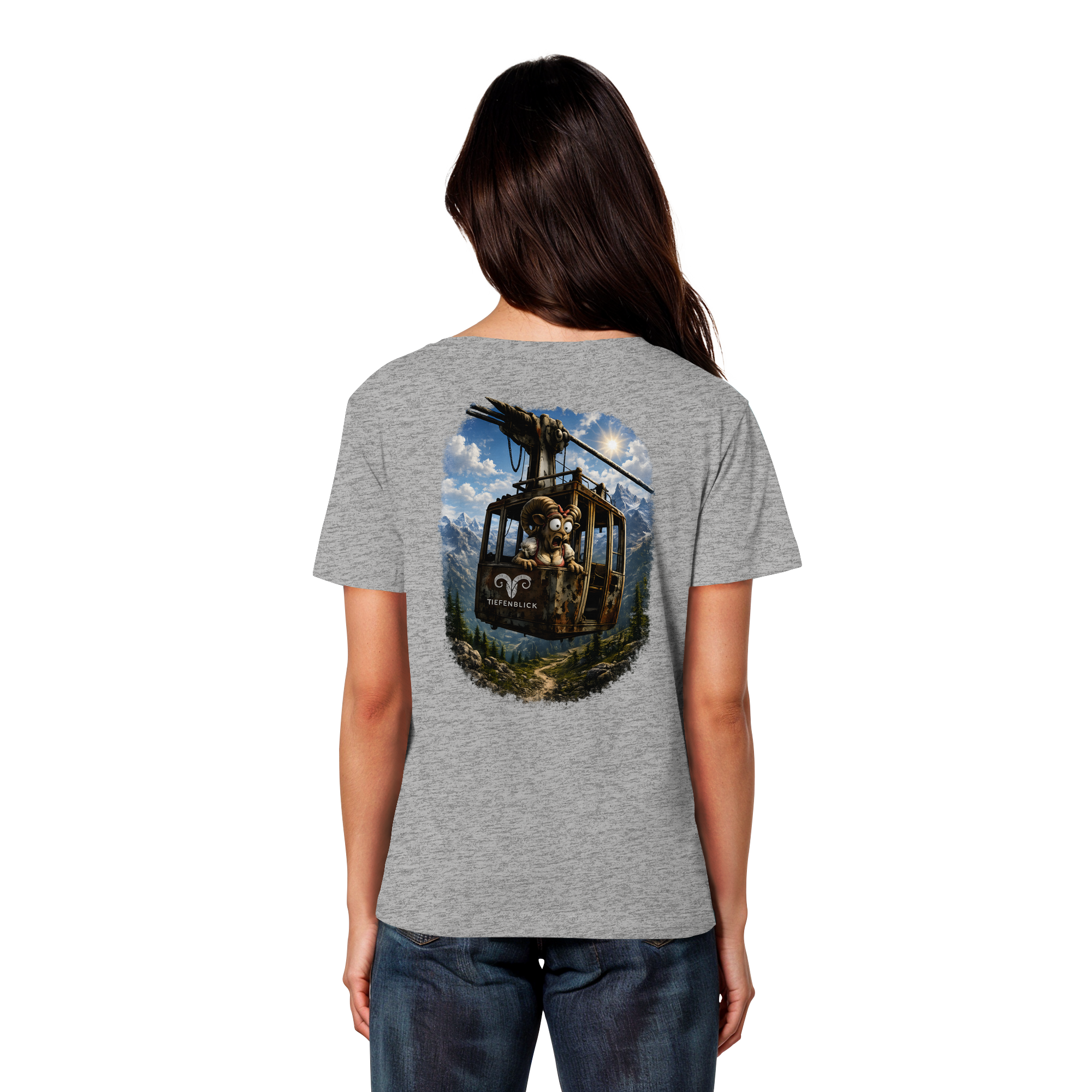 Tiefenblick Gondel Adrenalin Fun - Womens Organic Lightweight T-Shirt