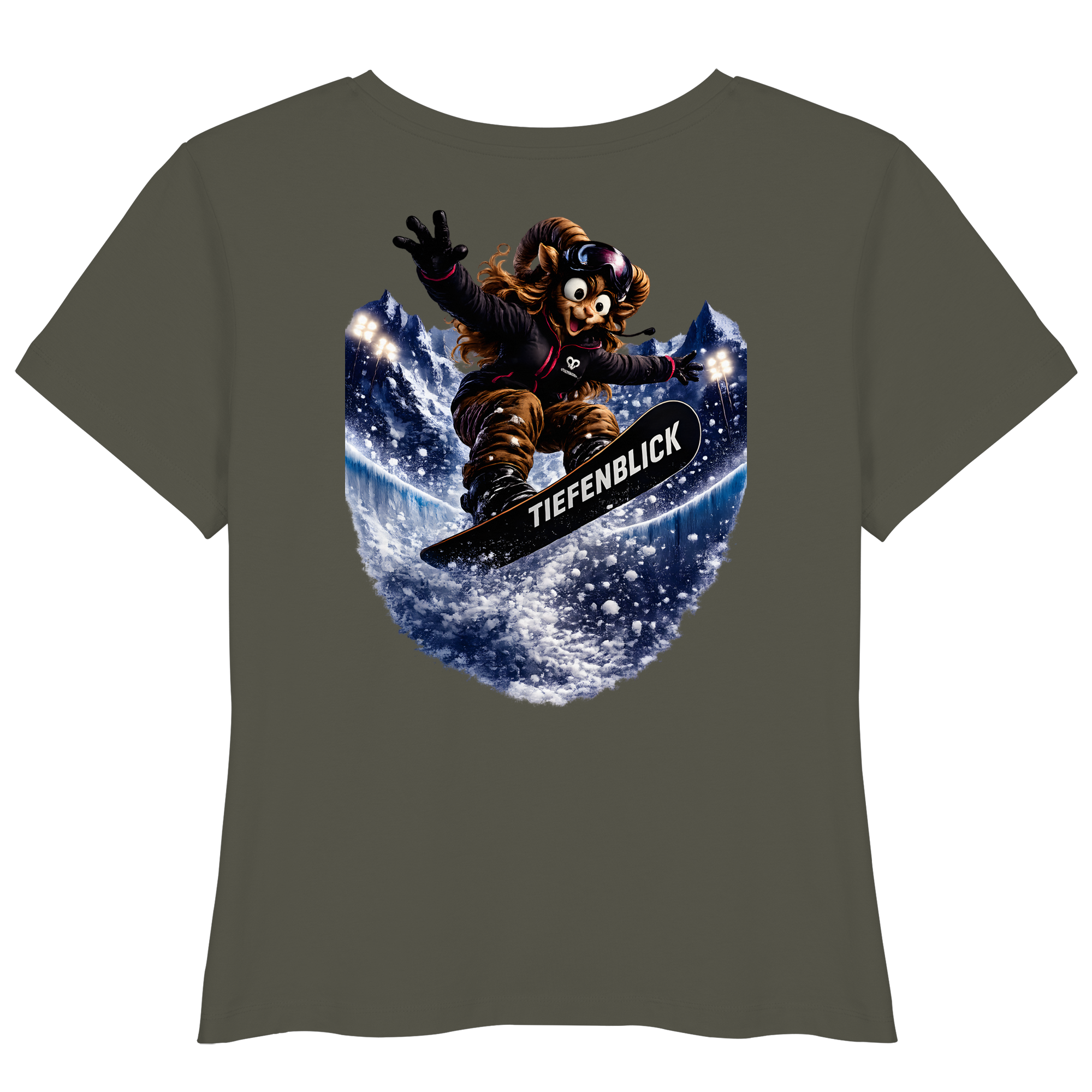 Tiefenblick Snowboarden Halfpipe - Womens Organic Lightweight T-Shirt