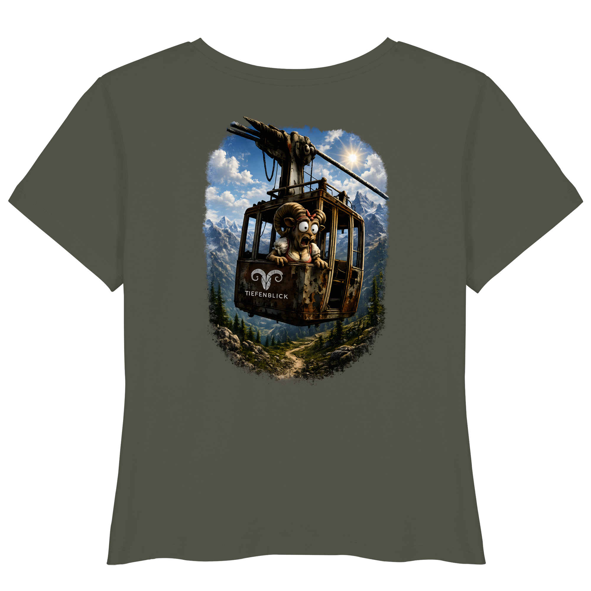 Tiefenblick Gondel Adrenalin Fun - Womens Organic Lightweight T-Shirt