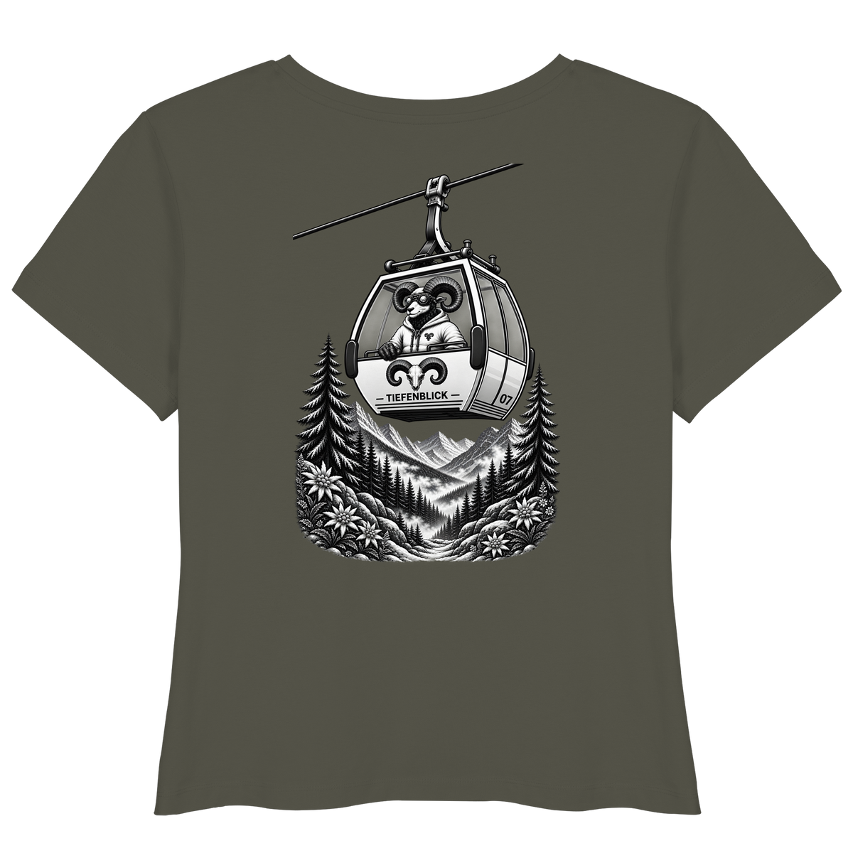 Tiefenblick Gondel Fun  - Womens Organic Lightweight T-Shirt