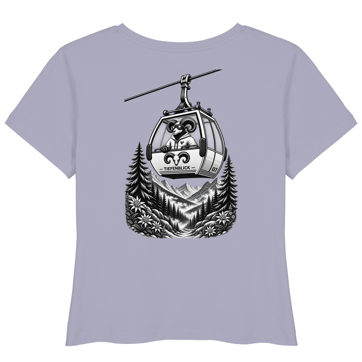 Tiefenblick Gondel Fun  - Womens Organic Lightweight T-Shirt