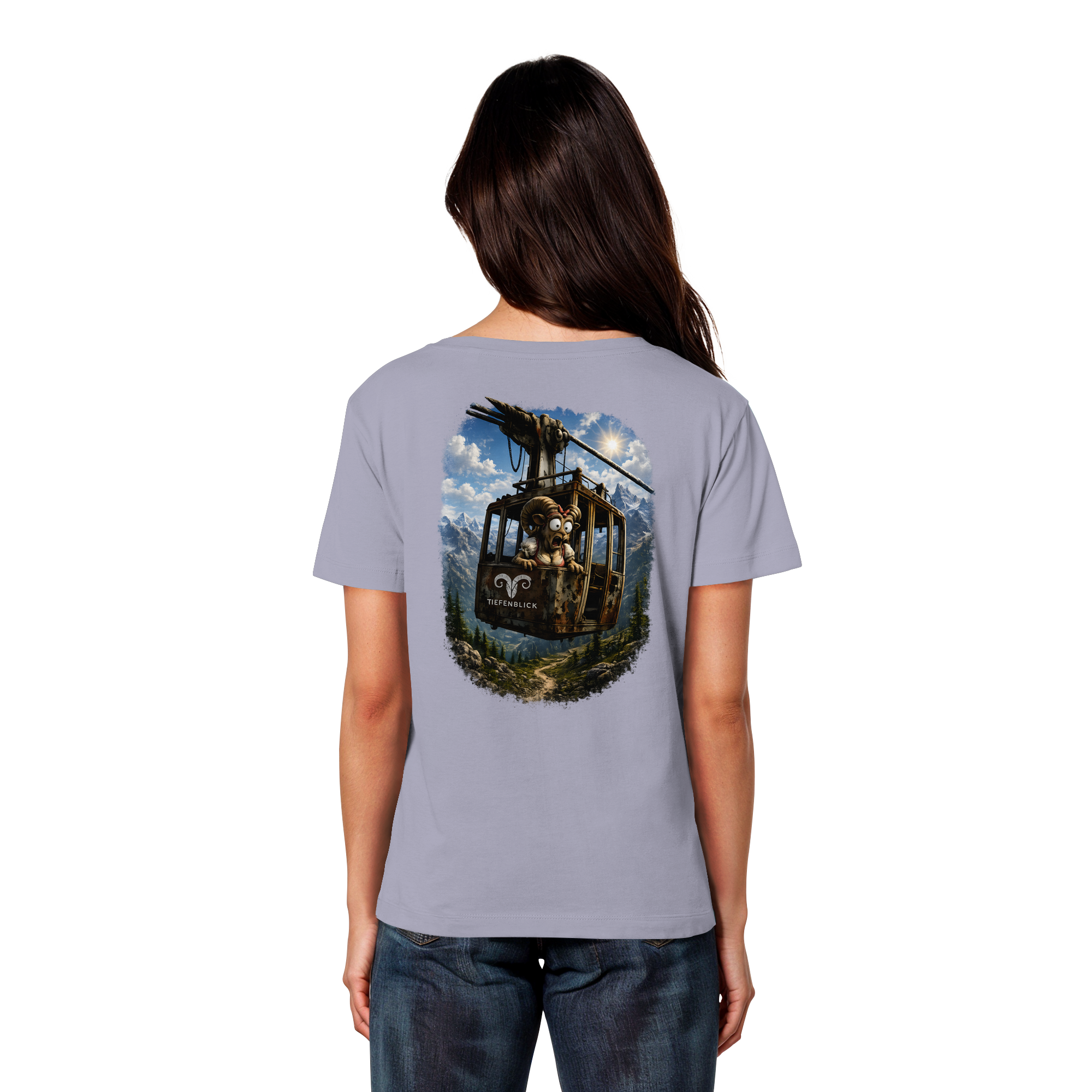 Tiefenblick Gondel Adrenalin Fun - Womens Organic Lightweight T-Shirt