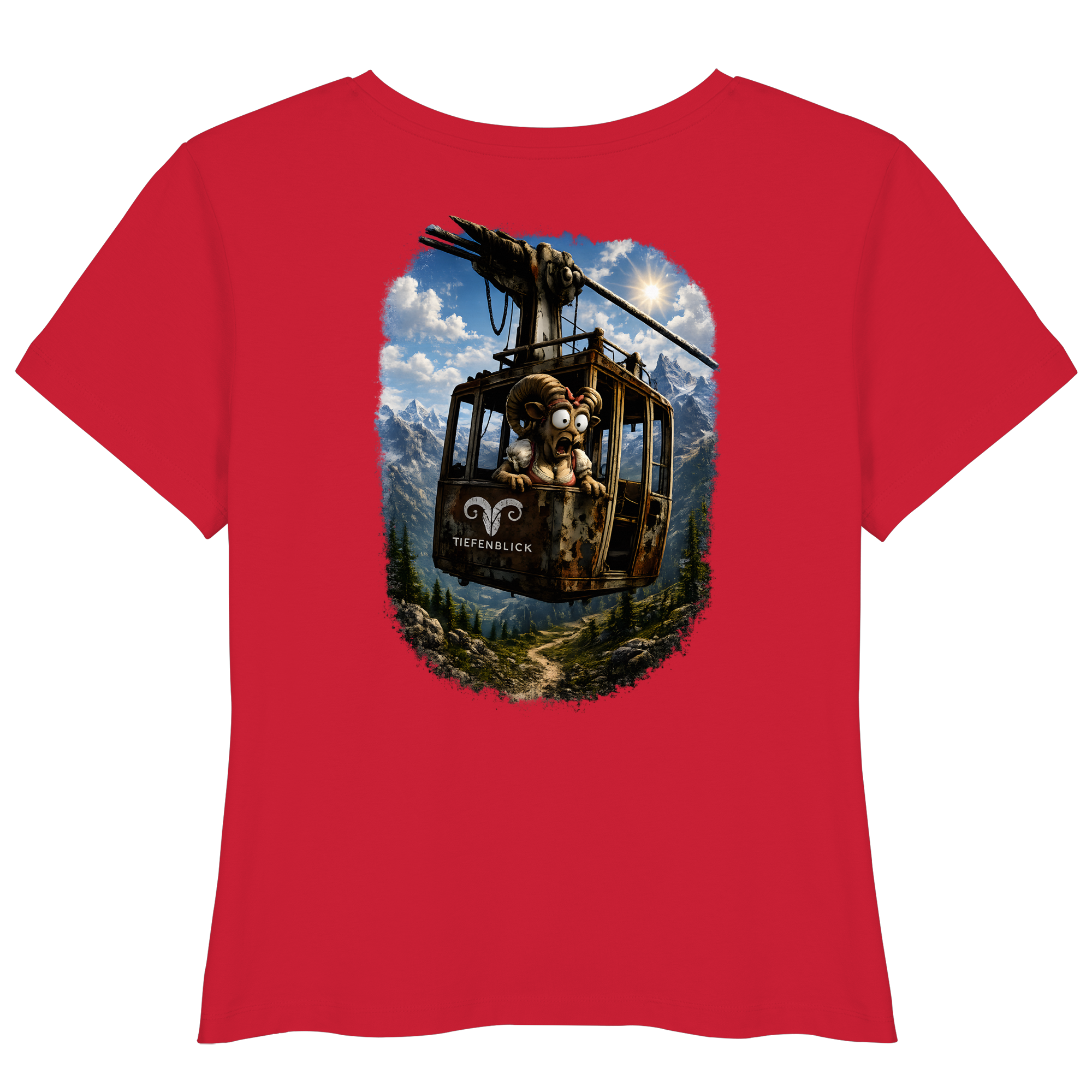 Tiefenblick Gondel Adrenalin Fun - Womens Organic Lightweight T-Shirt