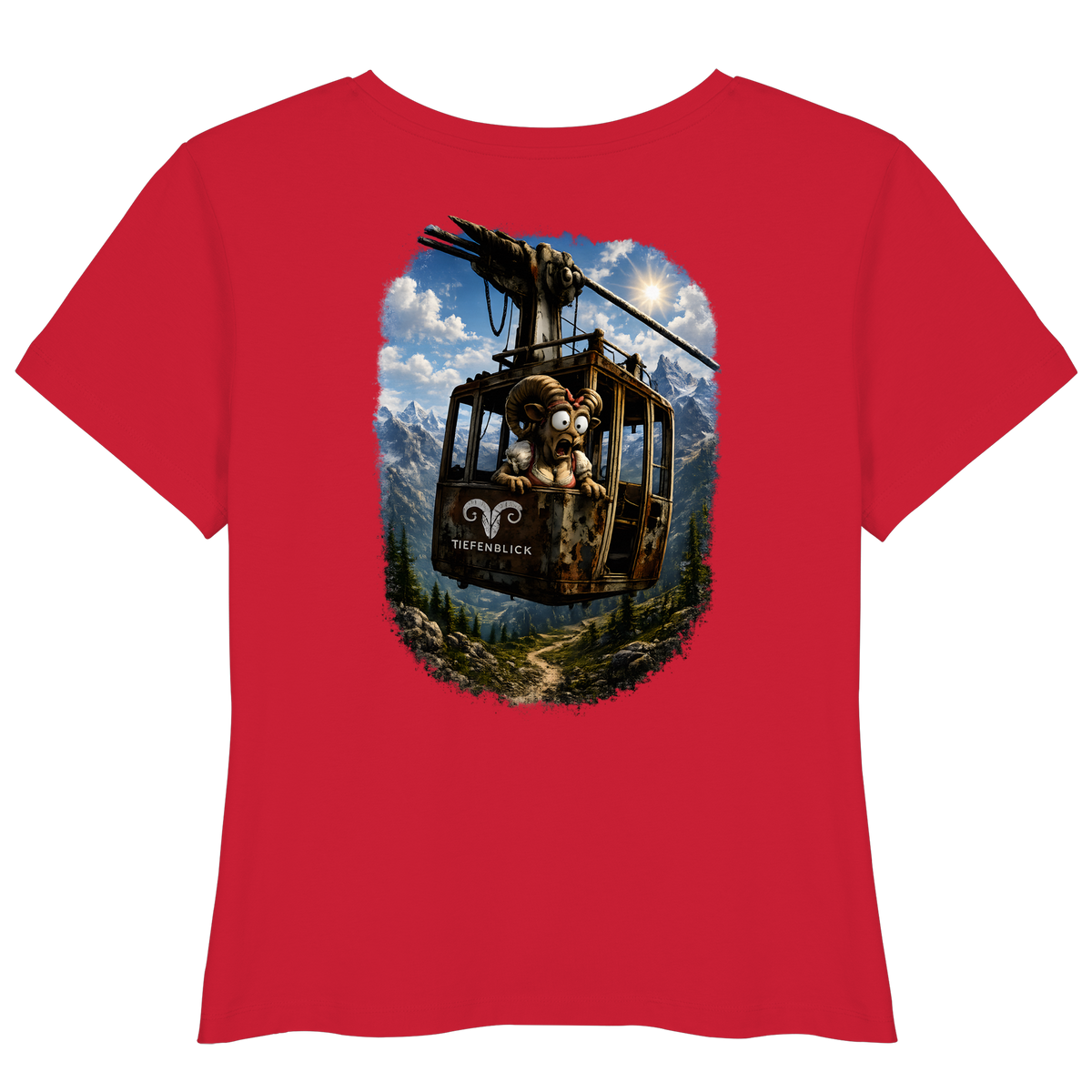 Tiefenblick Adrenalin Gondel Fun - Womens Organic Lightweight T-Shirt