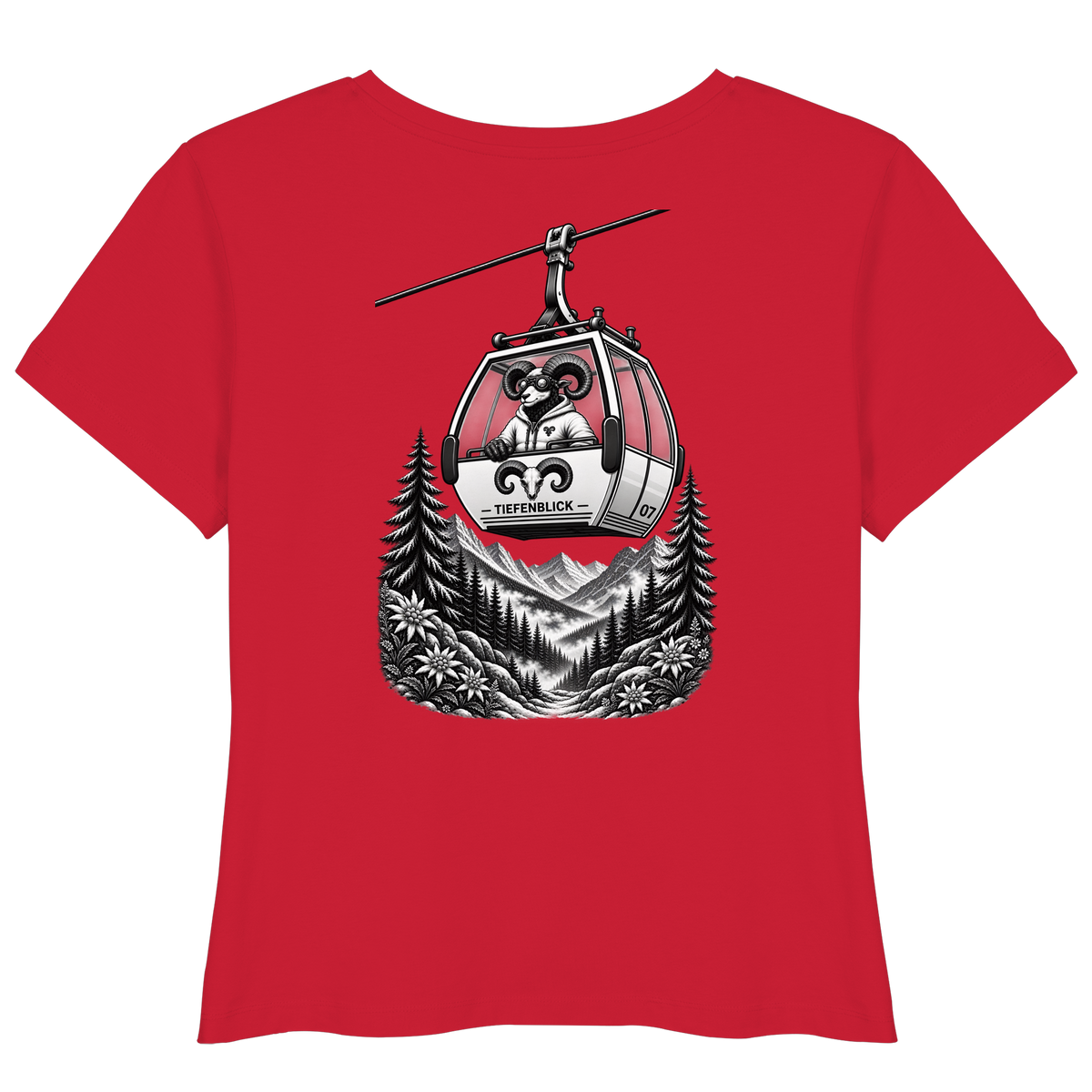 Tiefenblick Gondel Fun  - Womens Organic Lightweight T-Shirt