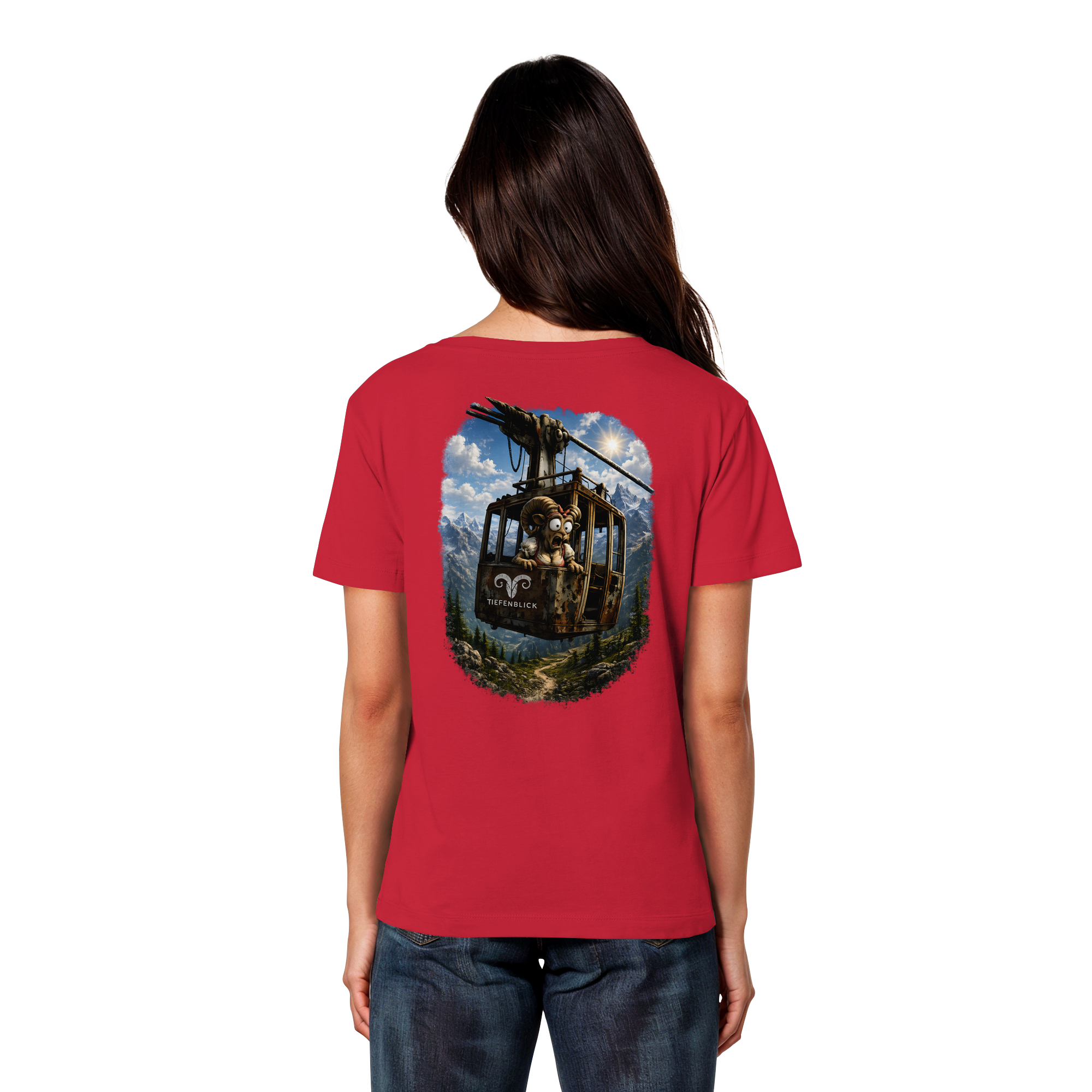 Tiefenblick Gondel Adrenalin Fun - Womens Organic Lightweight T-Shirt