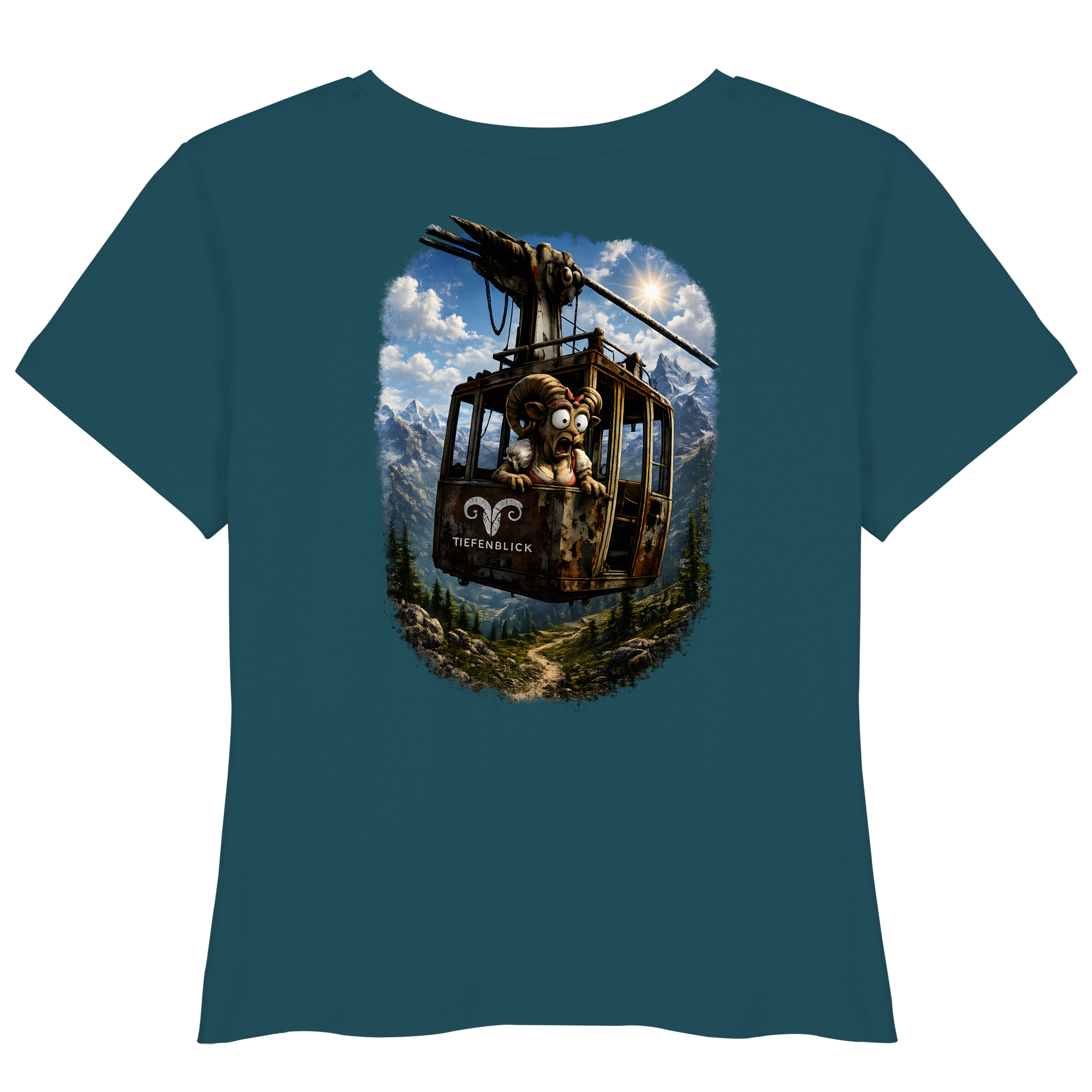 Tiefenblick Gondel Adrenalin Fun - Womens Organic Lightweight T-Shirt