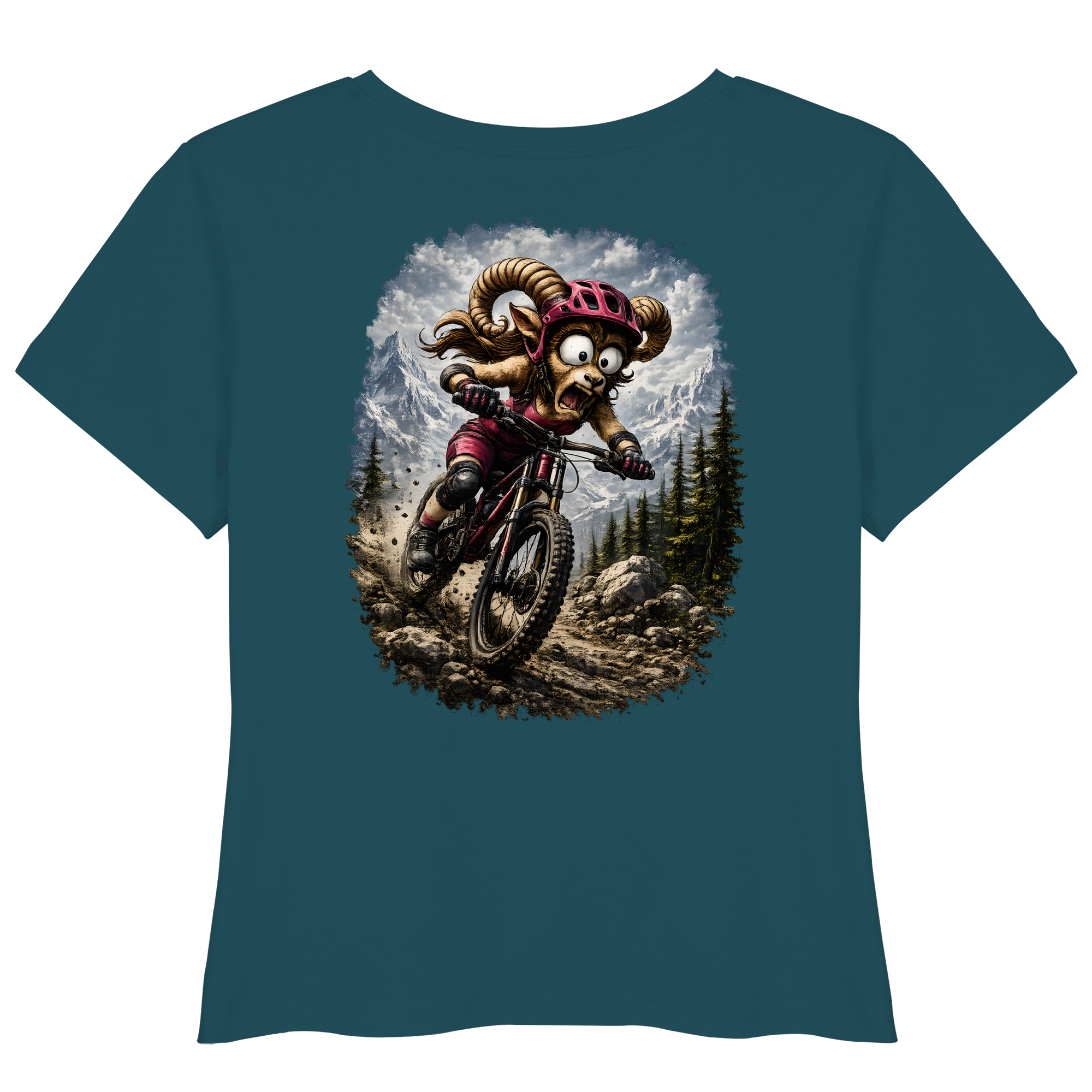 Tiefenblick Downhill - Womens Organic Lightweight T-Shirt