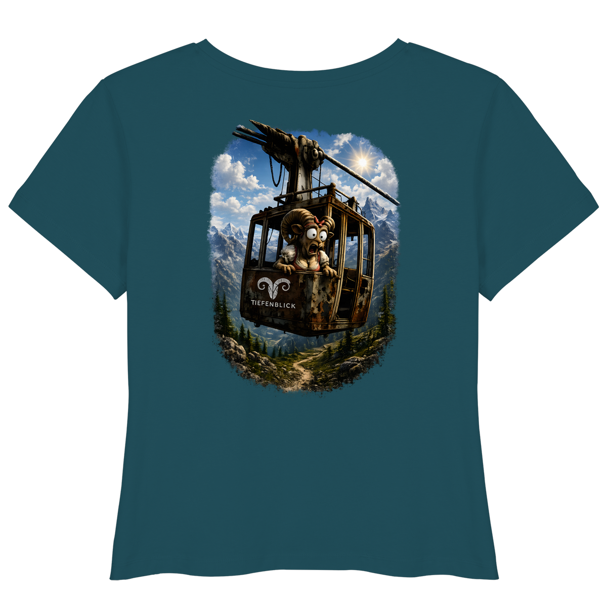 Tiefenblick Adrenalin Gondel Fun - Womens Organic Lightweight T-Shirt