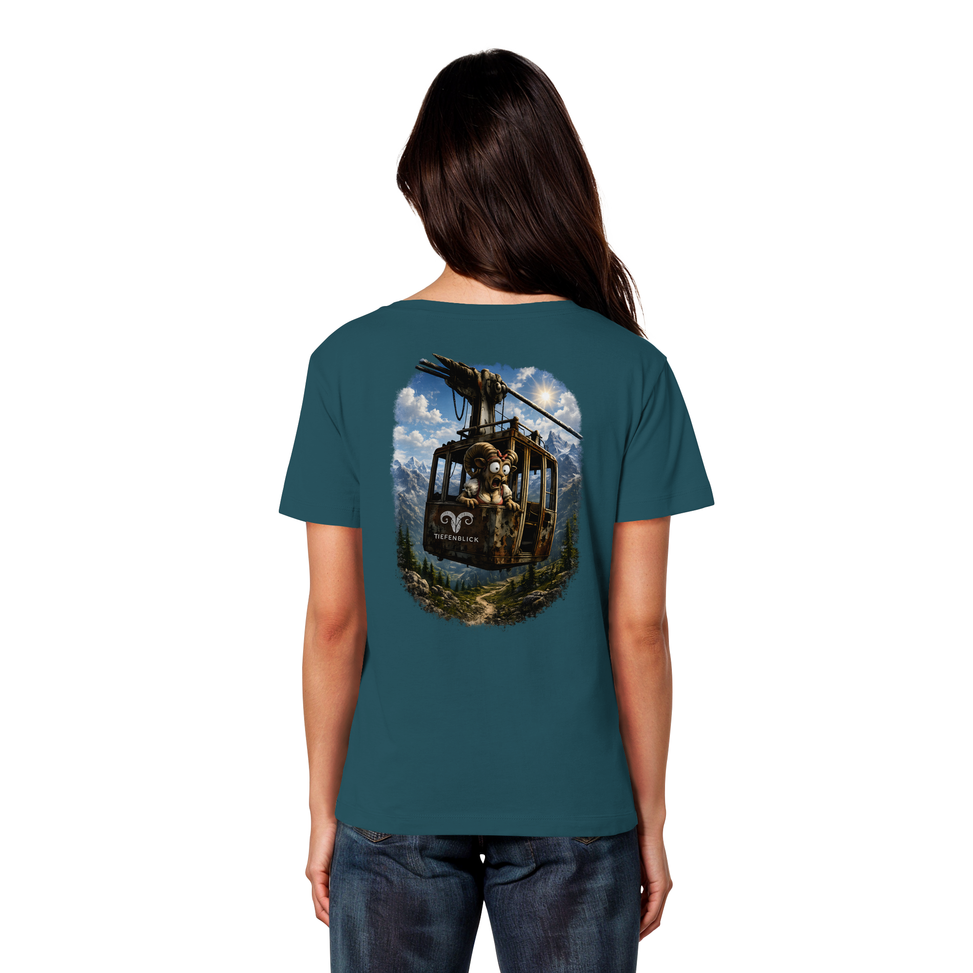 Tiefenblick Gondel Adrenalin Fun - Womens Organic Lightweight T-Shirt