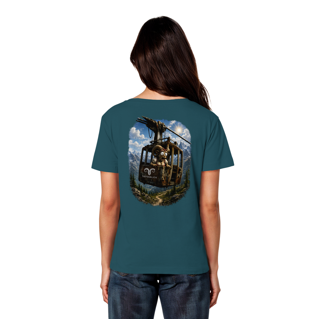 Tiefenblick Adrenalin Gondel Fun - Womens Organic Lightweight T-Shirt