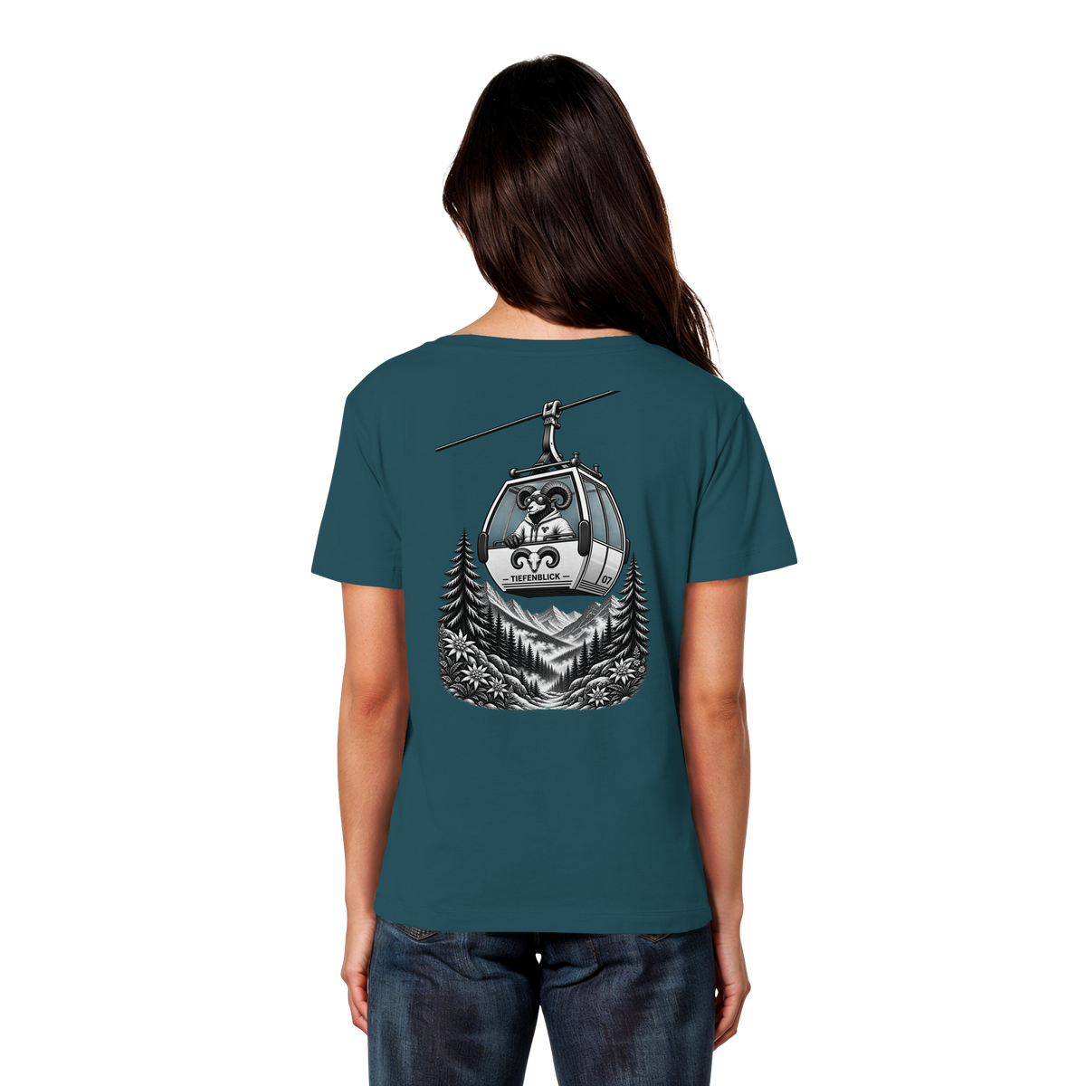 Tiefenblick Gondel Fun  - Womens Organic Lightweight T-Shirt