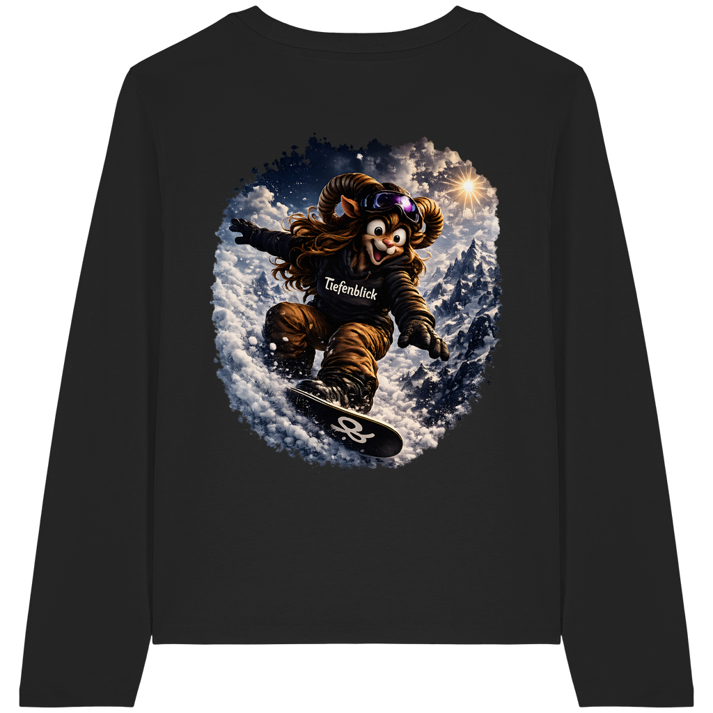 Tiefenblick Snowboarden  - Womens Organic Longsleeve T-Shirt