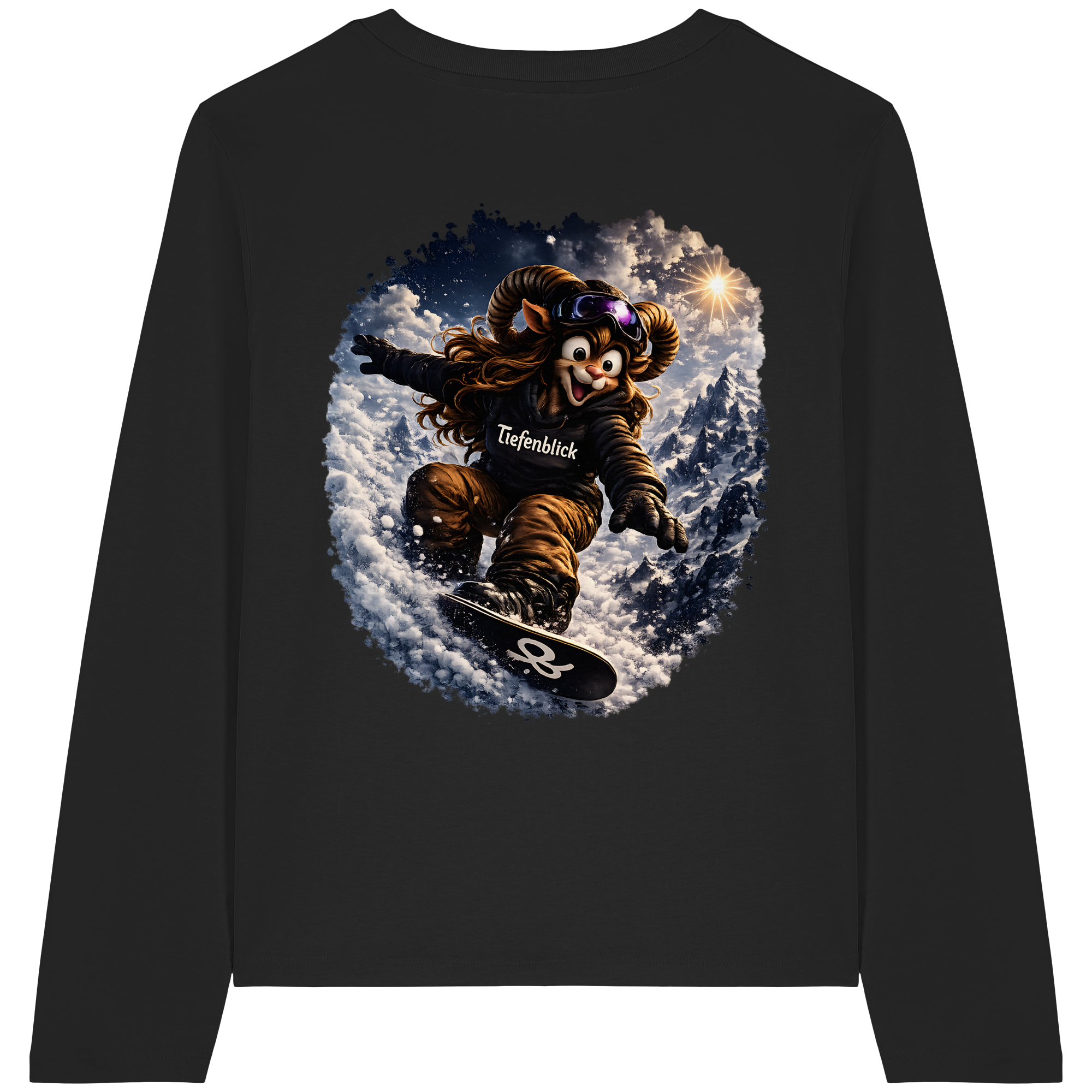 Tiefenblick Snowboarden  - Womens Organic Longsleeve T-Shirt