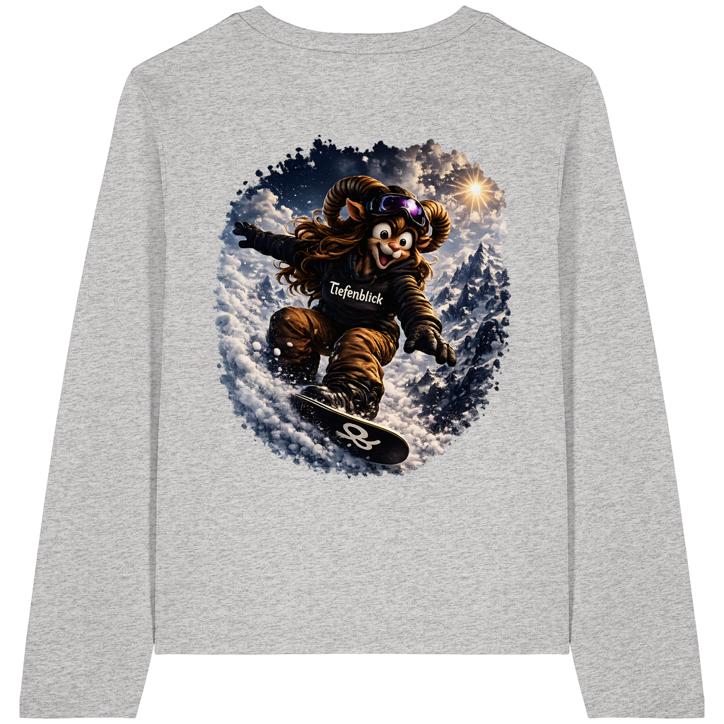 Tiefenblick Snowboarden  - Womens Organic Longsleeve T-Shirt