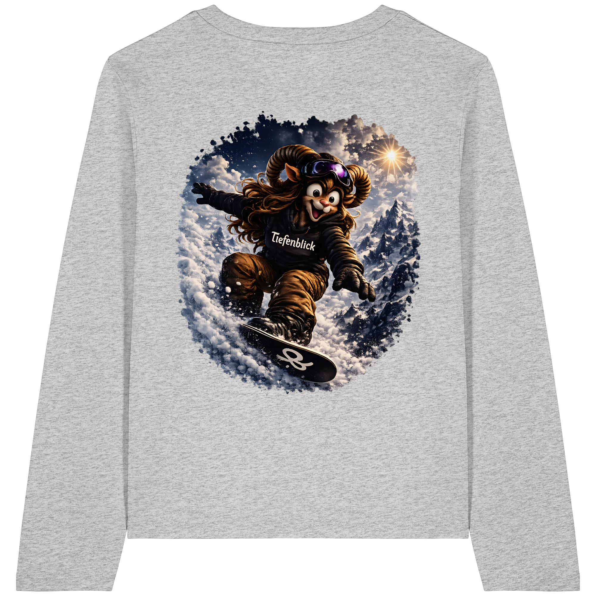 Tiefenblick Snowboarden  - Womens Organic Longsleeve T-Shirt