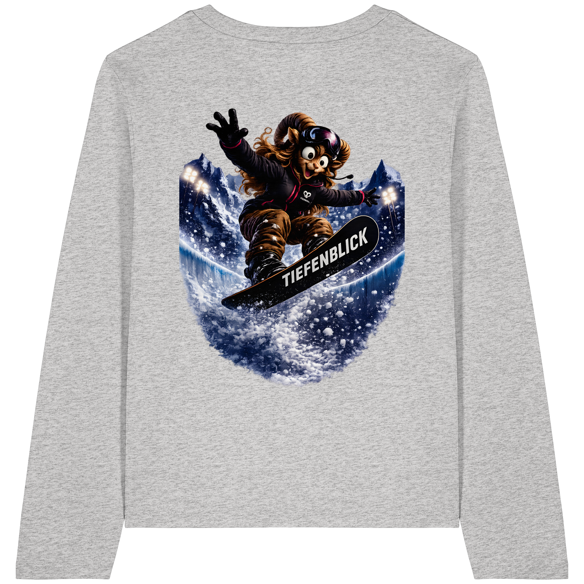 Tiefenblick Snowboarden Halfpipe - Womens Organic Longsleeve T-Shirt