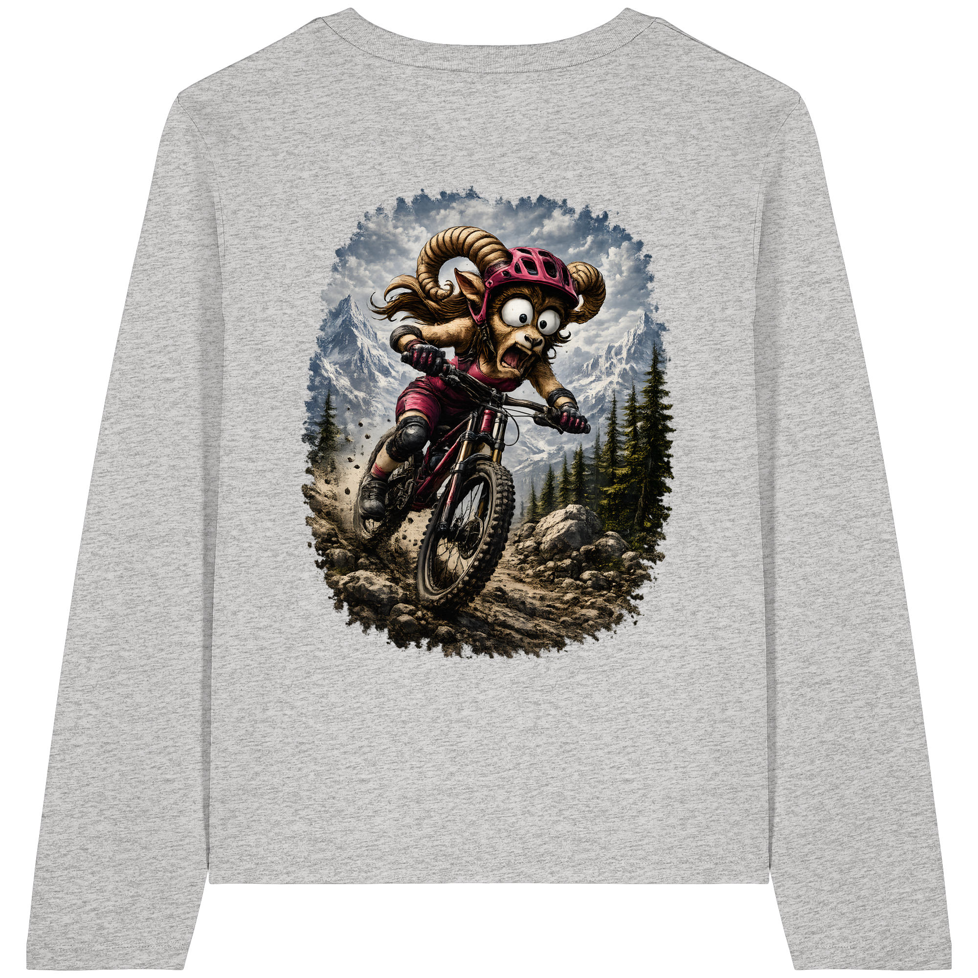 Tiefenblick Downhill - Womens Organic Longsleeve T-Shirt