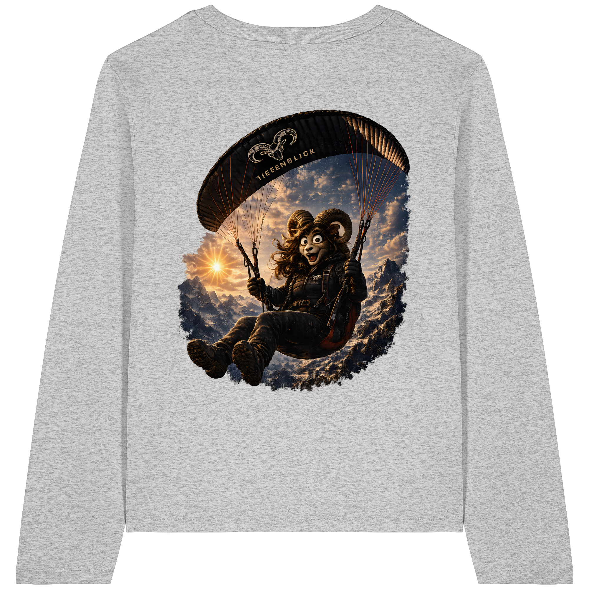 Tiefenblick Paraglider  - Womens Organic Longsleeve T-Shirt