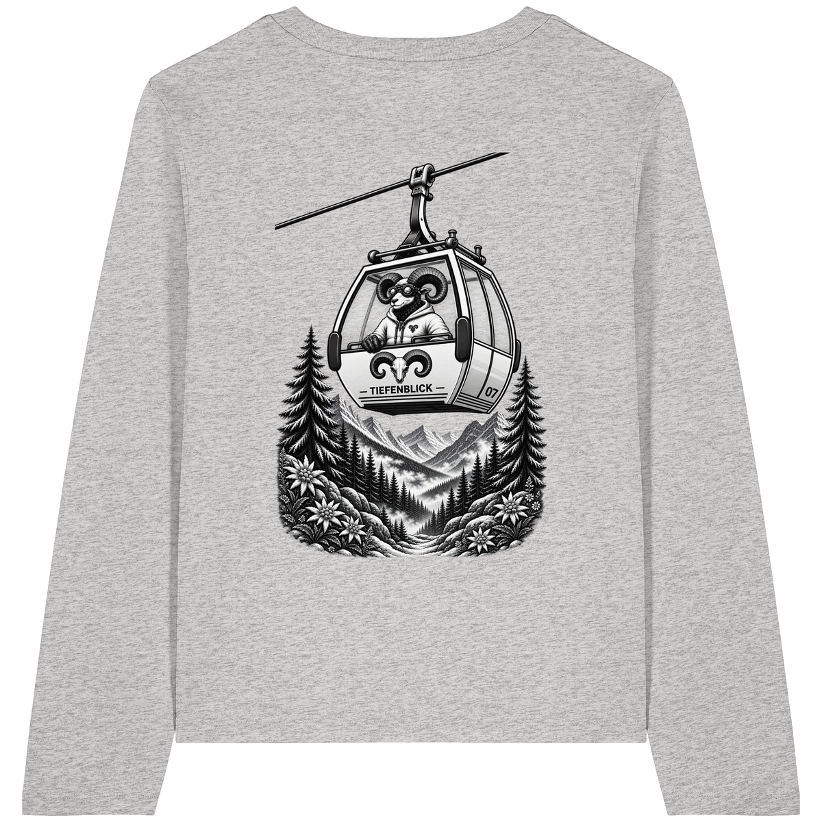 Tiefenblick Gondel Fun  - Womens Organic Longsleeve T-Shirt