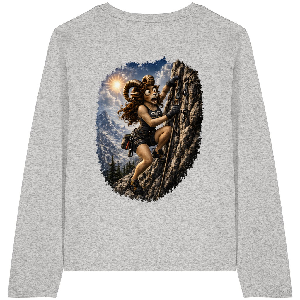 Tiefenblick Klettern - Womens Organic Longsleeve T-Shirt
