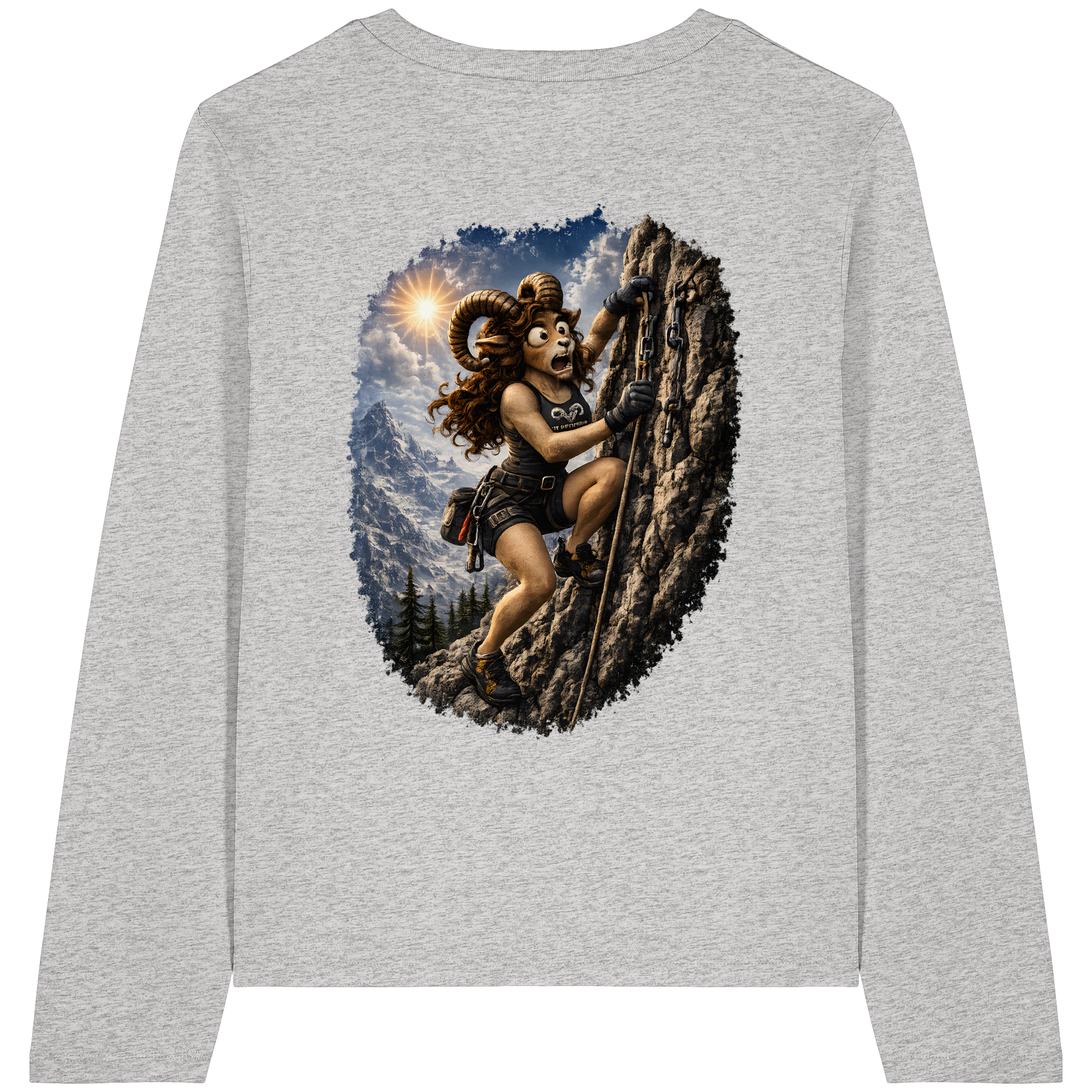 Tiefenblick Klettern - Womens Organic Longsleeve T-Shirt