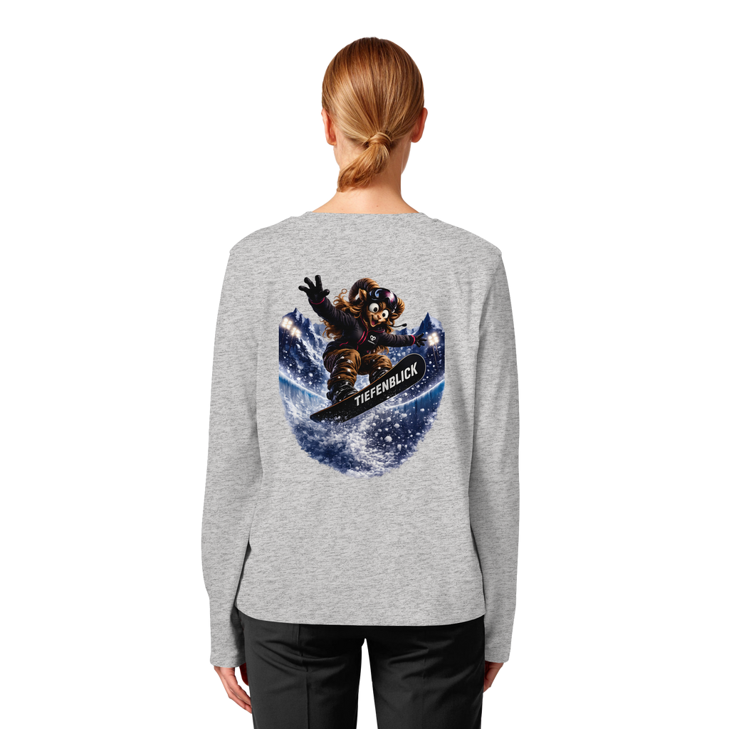Tiefenblick Snowboarden Halfpipe - Womens Organic Longsleeve T-Shirt