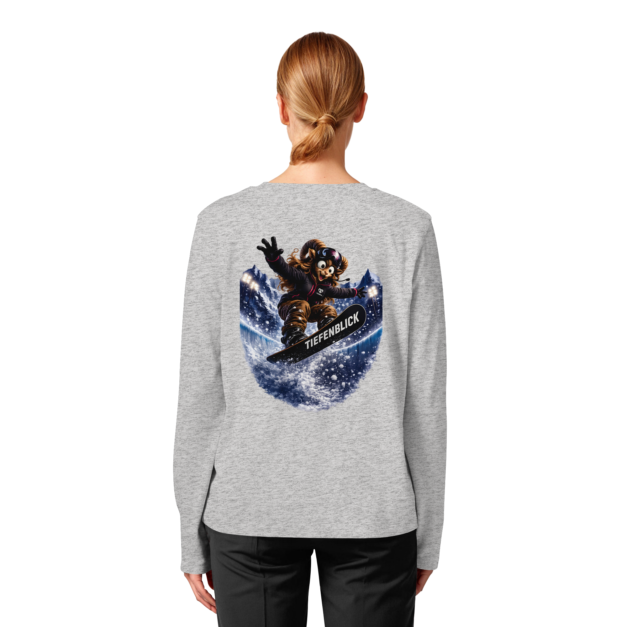 Tiefenblick Snowboarden Halfpipe - Womens Organic Longsleeve T-Shirt