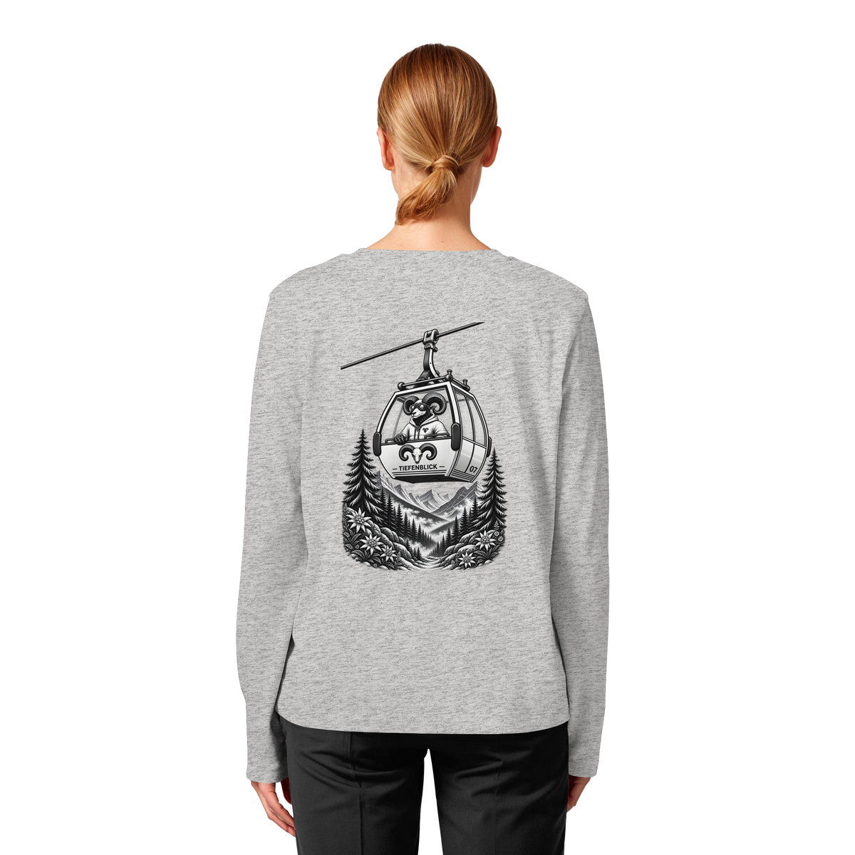 Tiefenblick Gondel Fun  - Womens Organic Longsleeve T-Shirt
