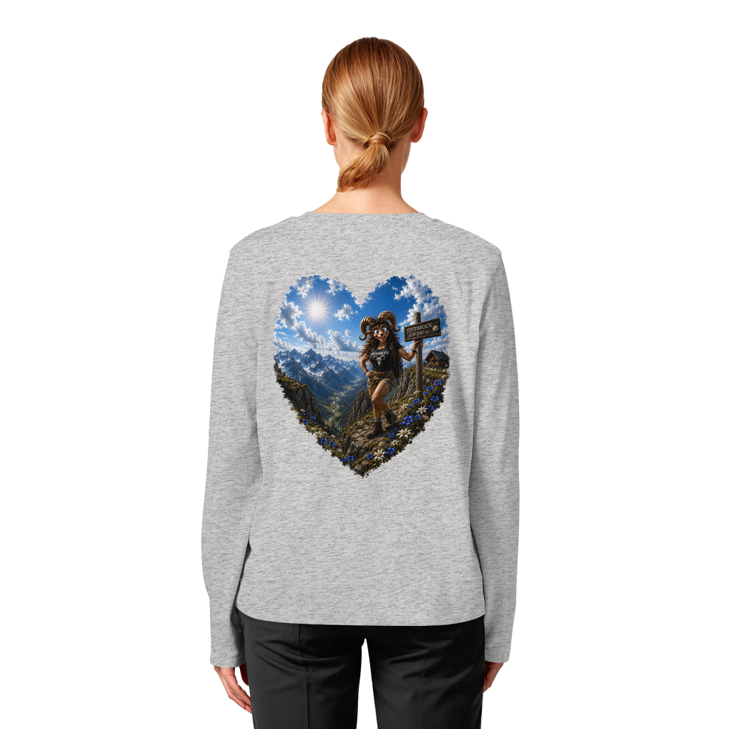 Tiefenblick Wandern Herz - Womens Organic Longsleeve T-Shirt