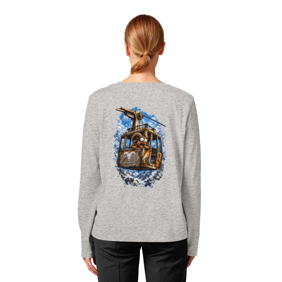 Tiefenblick Adrenalin Gondel Fun - Womens Organic Longsleeve T-Shirt