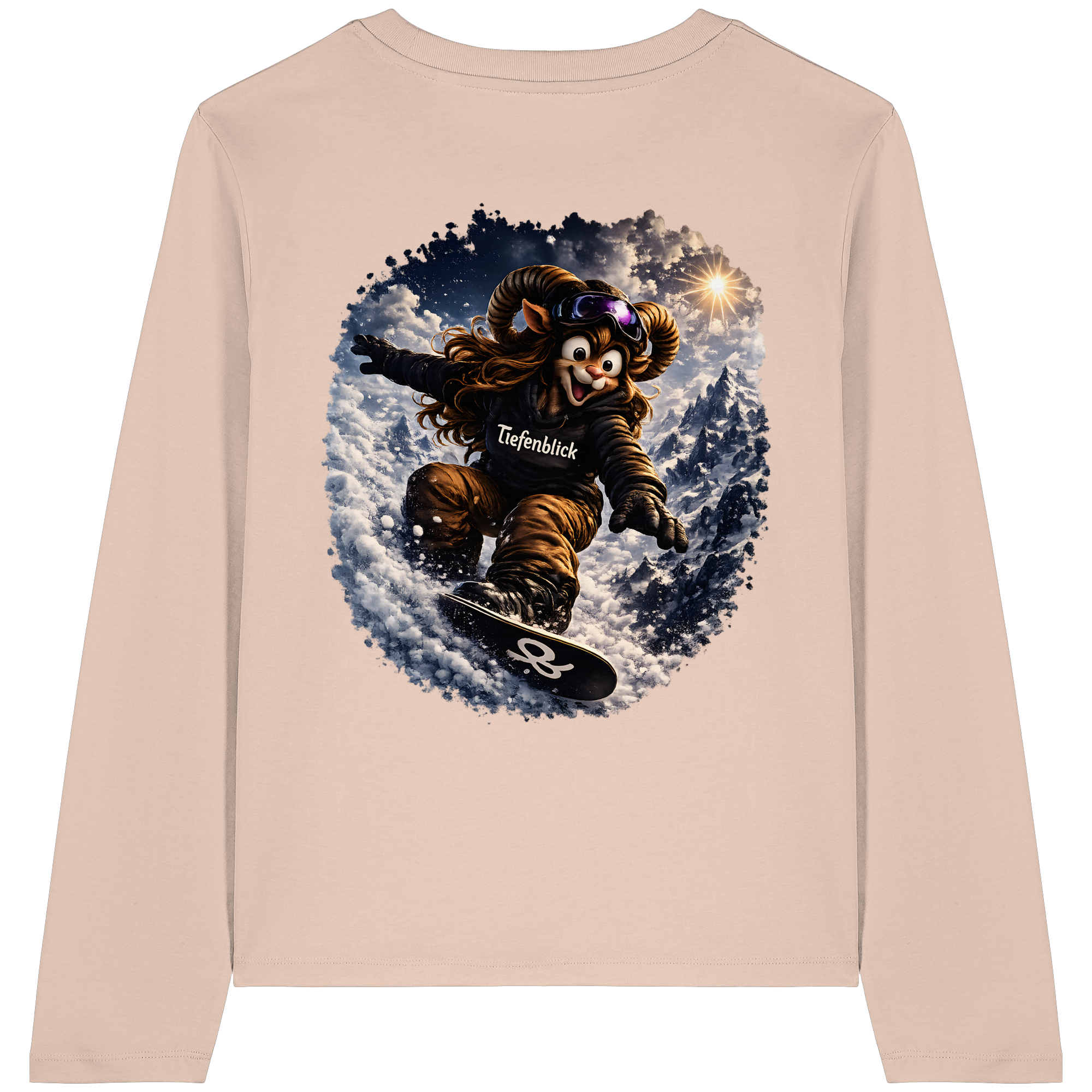 Tiefenblick Snowboarden  - Womens Organic Longsleeve T-Shirt