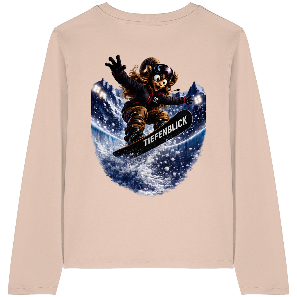 Tiefenblick Snowboarden Halfpipe - Womens Organic Longsleeve T-Shirt