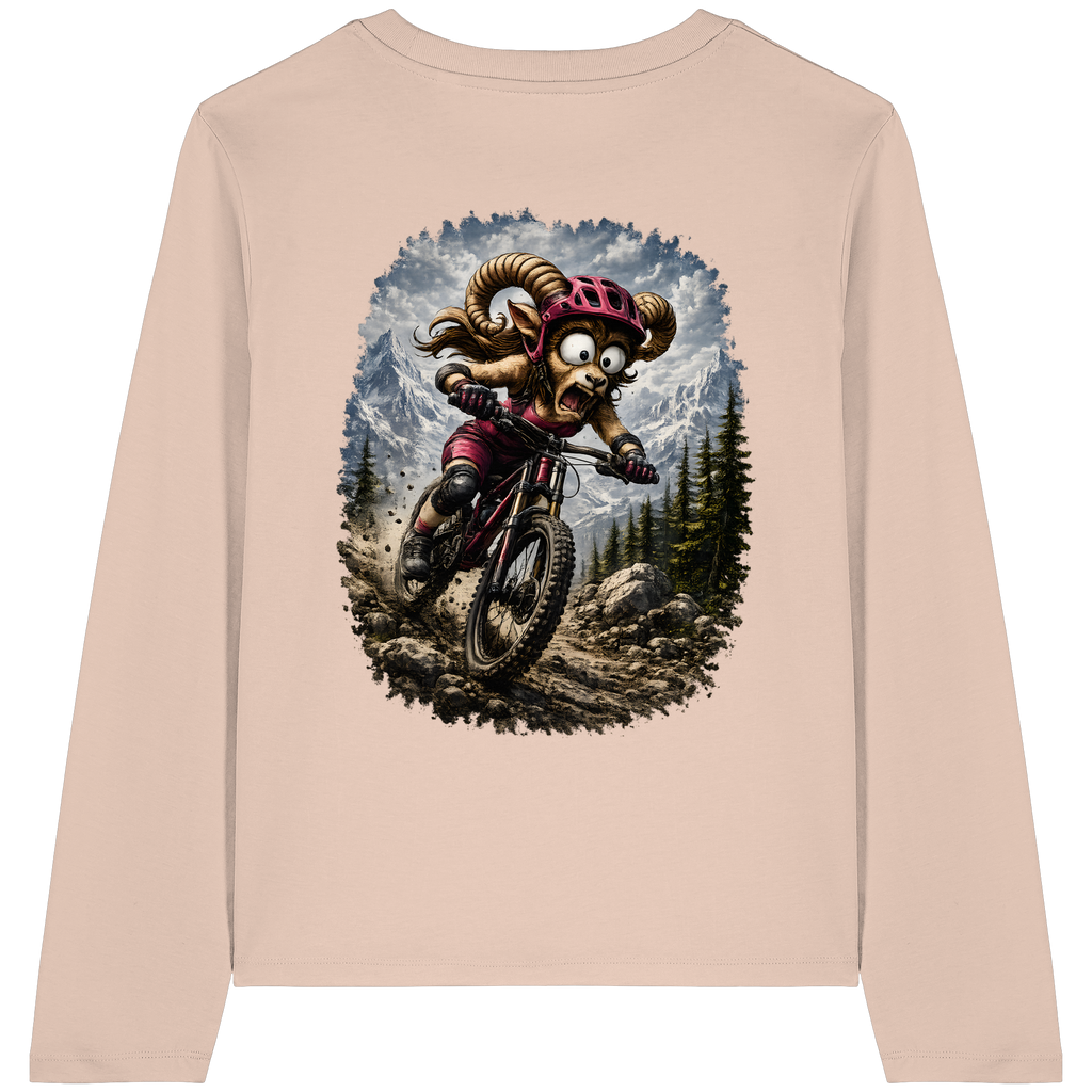 Tiefenblick Downhill - Womens Organic Longsleeve T-Shirt