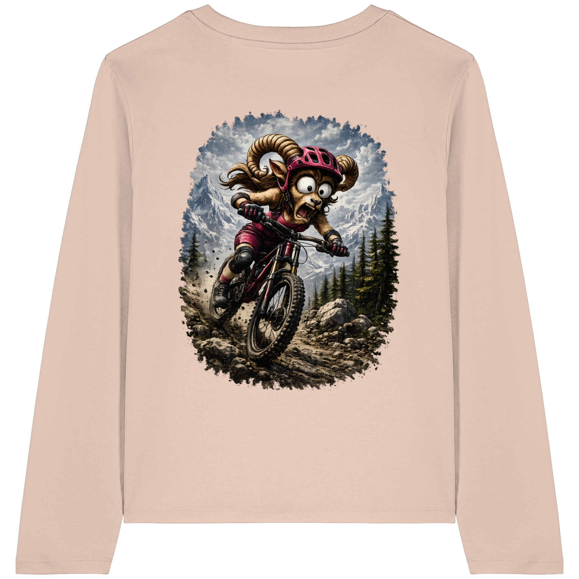 Tiefenblick Downhill - Womens Organic Longsleeve T-Shirt