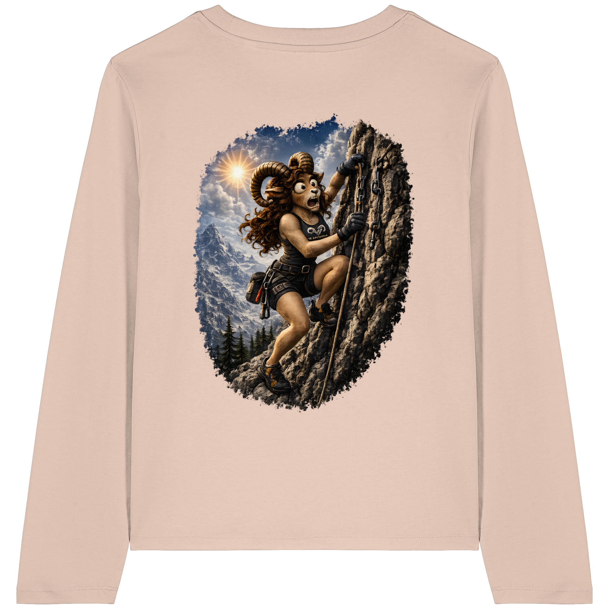 Tiefenblick Klettern - Womens Organic Longsleeve T-Shirt